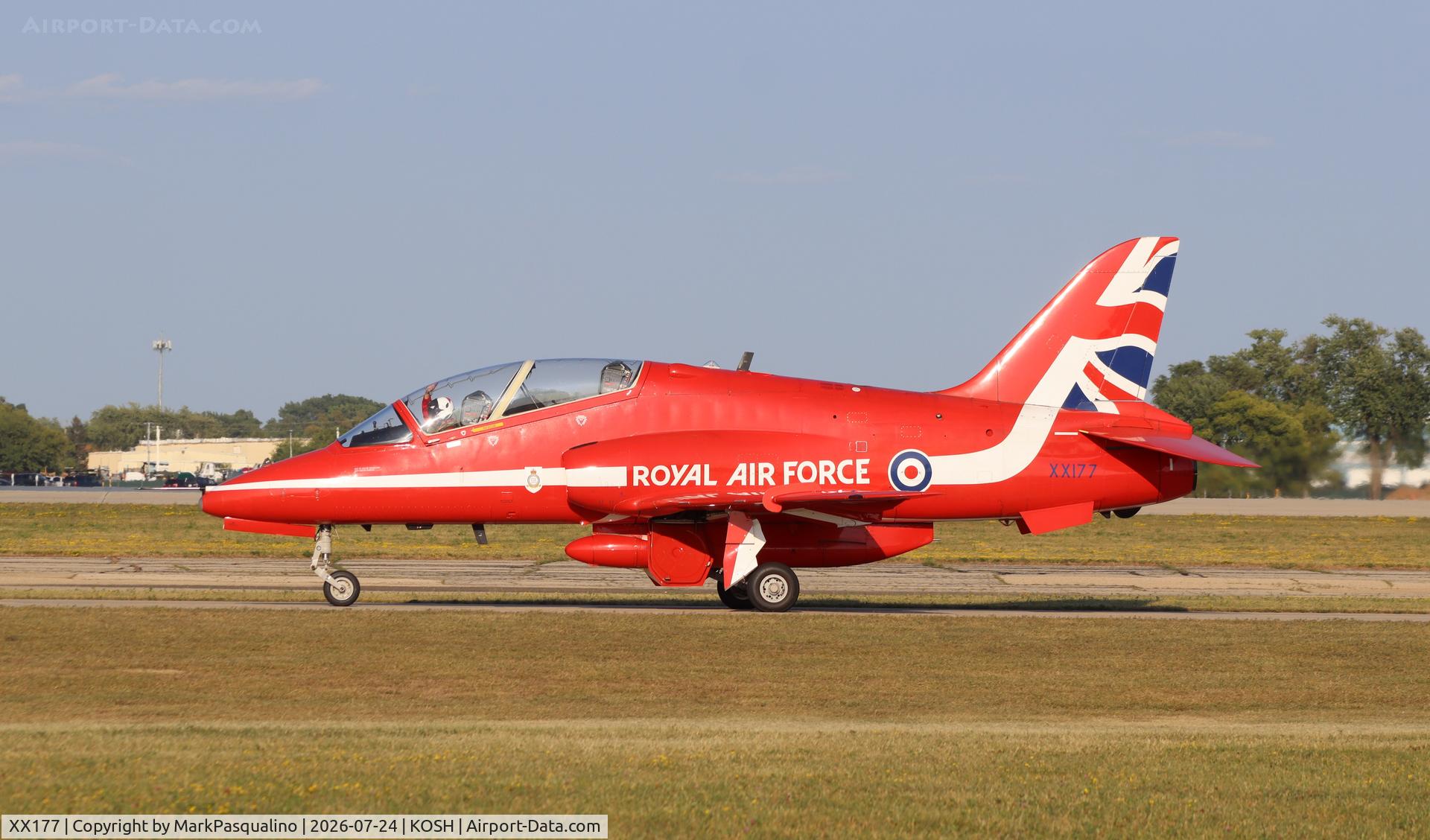 Aircraft XX177, 1977 Hawker Siddeley Hawk T.1, c/n 024/312024, Hawker Siddeley T.1A, at KOSH, photo by MarkPasqualino