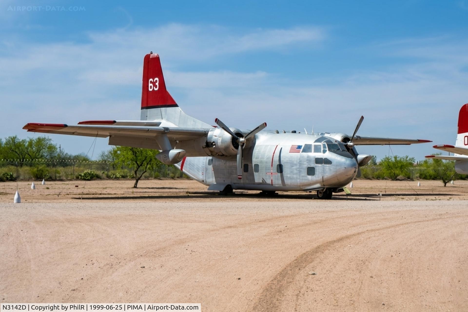 Aircraft N3142D, 1954 Fairchild C-123K Provider, c/n 20029, N3142D Fairchild C-123K Provider US Forrestry Service Pima, at PIMA, photo by PhilR