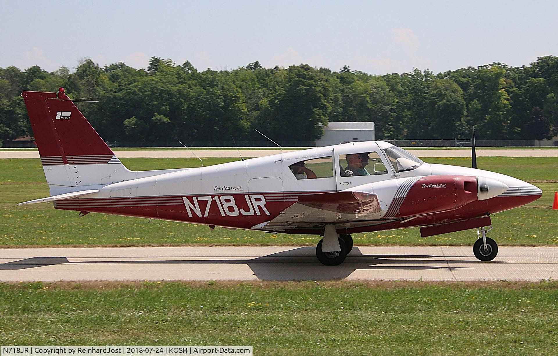 Aircraft N718JR, 1964 Piper PA-30 Twin Comanche, c/n 30-276, At AirVenture 2018, Oshkosh, WI, at KOSH, photo by ReinhardJost