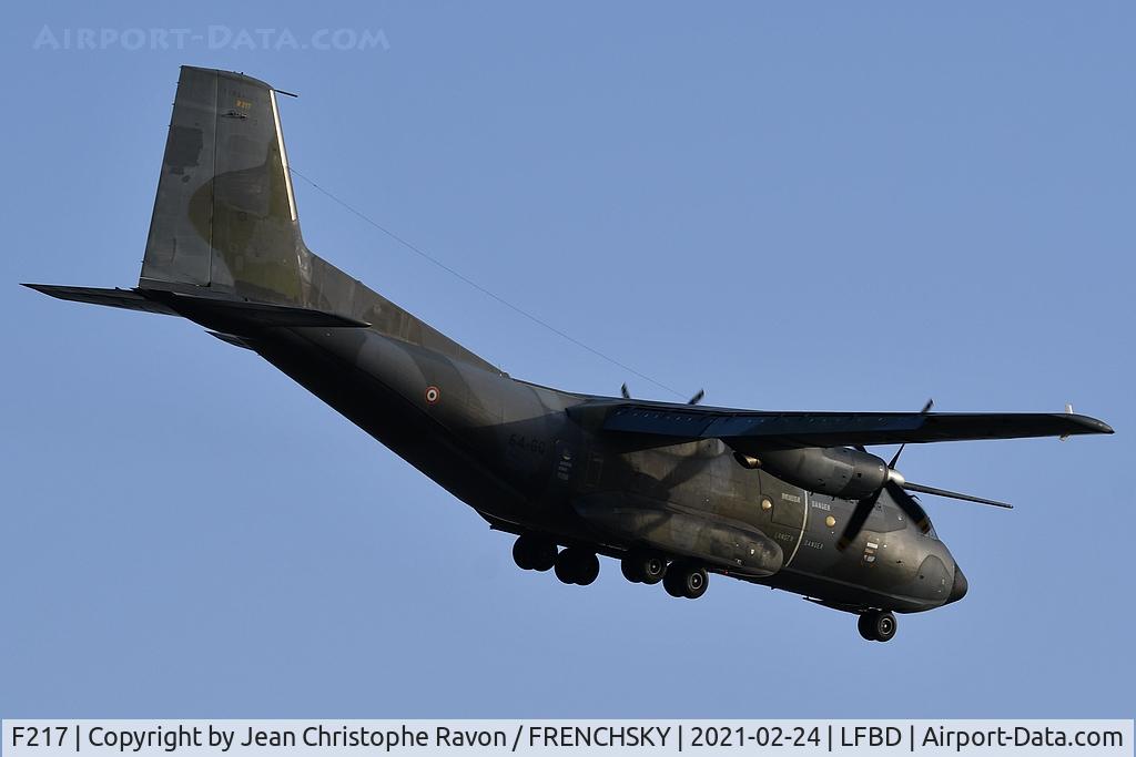 Aircraft F217, Transall C-160NG, c/n 220, France Air Force, at LFBD, photo by Jean Christophe Ravon / FRENCHSKY