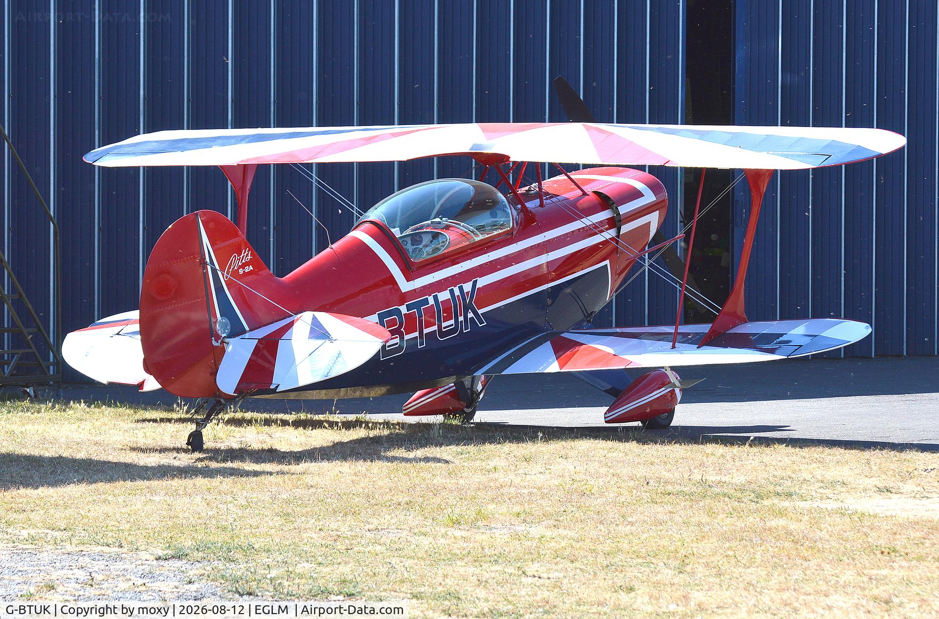 Aircraft G-BTUK, 1981 Aerotek Pitts S-2A Special, c/n 2260, Aerotek Pitts S-2A at White Waltham. Ex N5300J, at EGLM, photo by moxy