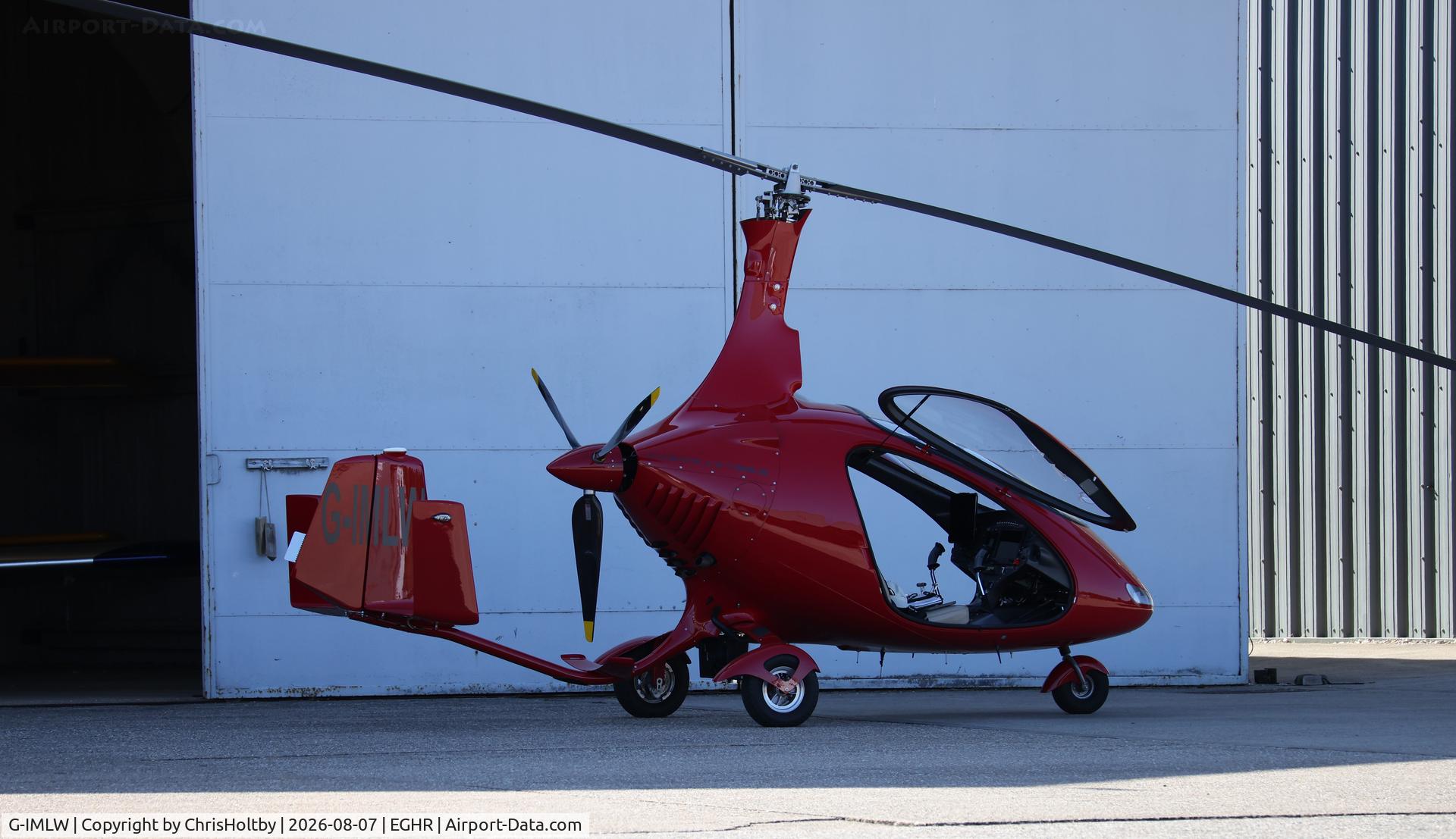 Aircraft G-IMLW, 2022 AutoGyro Cavalon, c/n RSUK/CVLN/040, Parked outside hangar at Goodwood, at EGHR, photo by ChrisHoltby