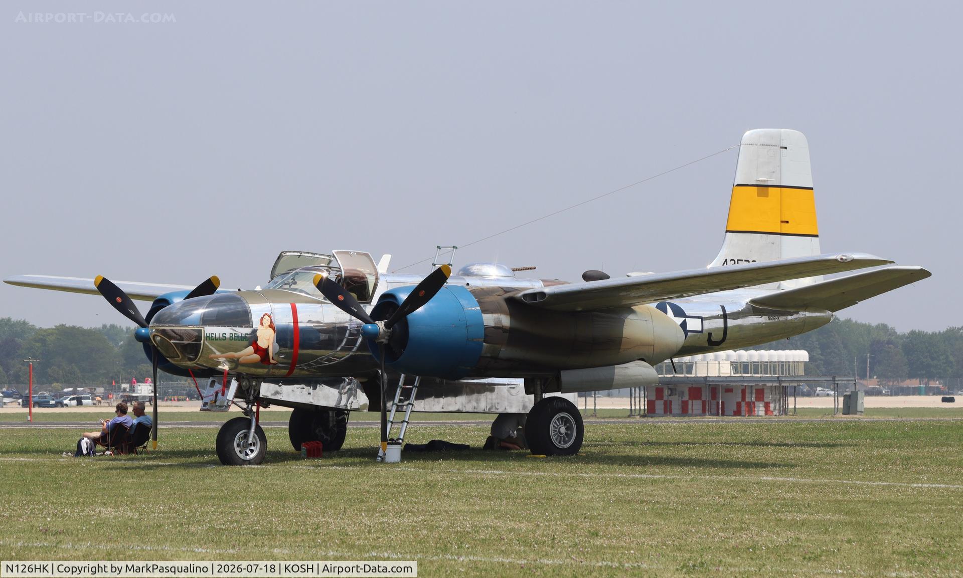 Aircraft N126HK, 1944 Douglas A-26C Invader, c/n 29067, Douglas A-26C, at KOSH, photo by MarkPasqualino