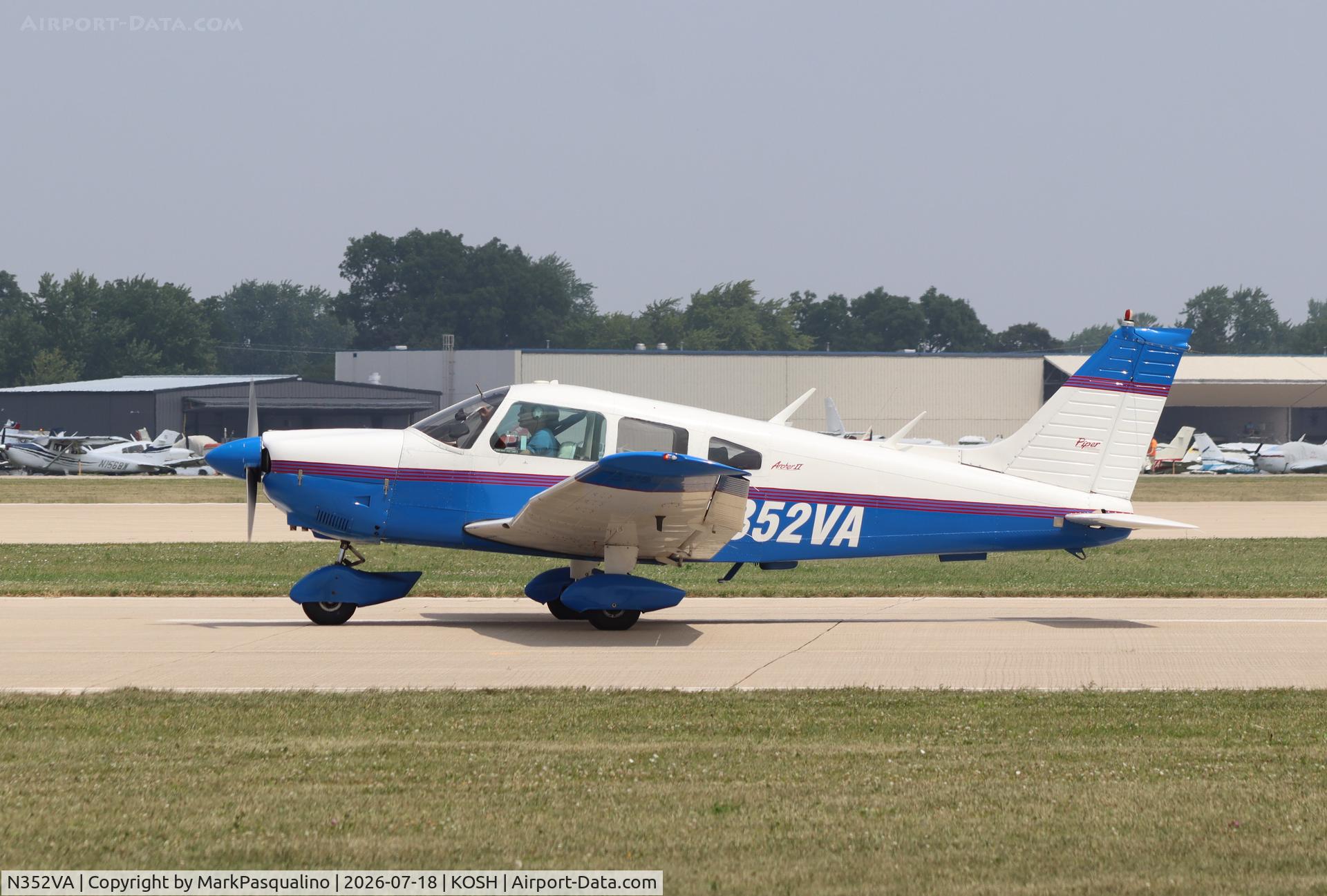 Aircraft N352VA, 1976 Piper PA-28-181 Archer II, c/n 28-7690224, Piper PA-28-181, at KOSH, photo by MarkPasqualino