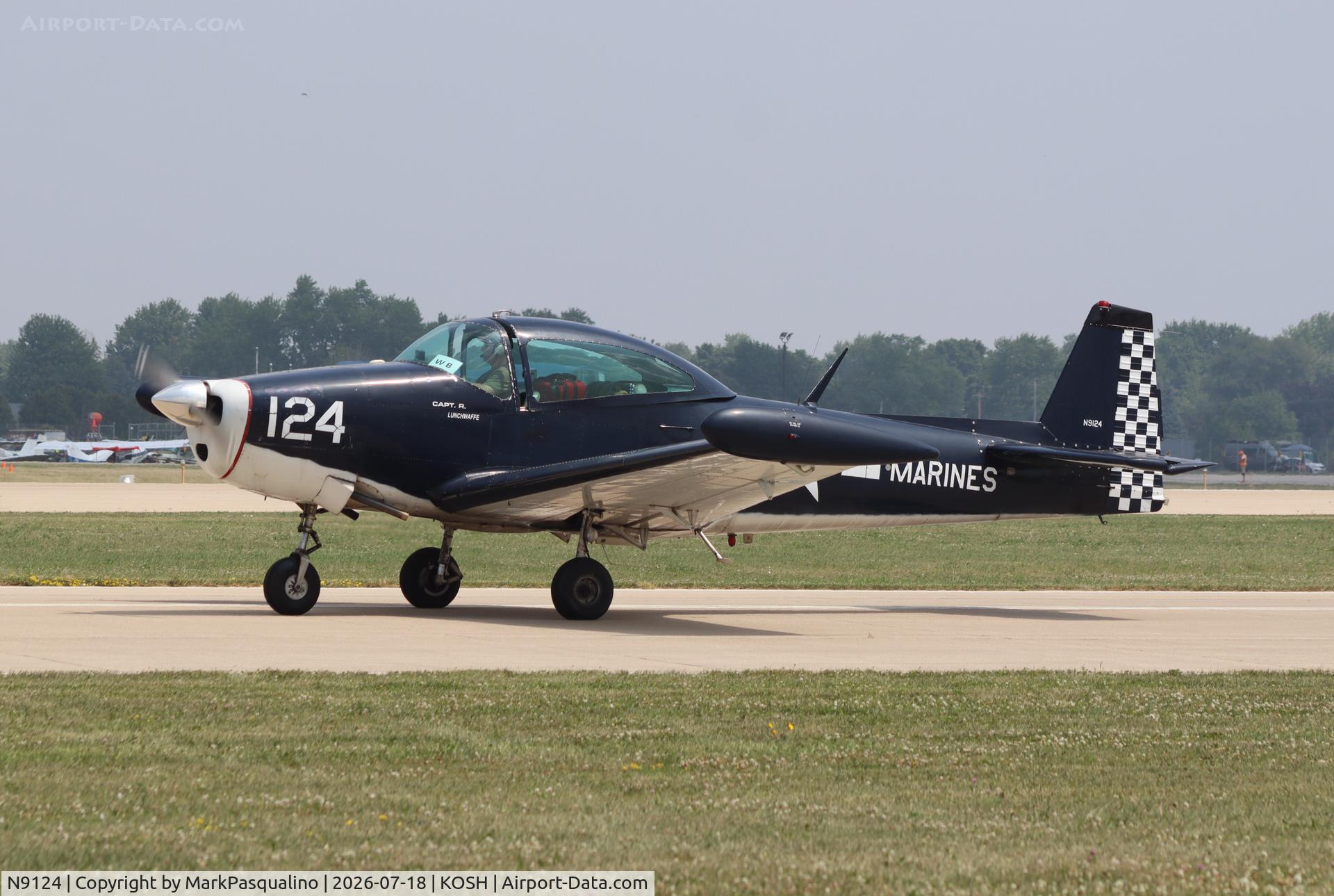 Aircraft N9124, 1948 Ryan Navion A, c/n NAV-4-1189, Ryan Navion, at KOSH, photo by MarkPasqualino