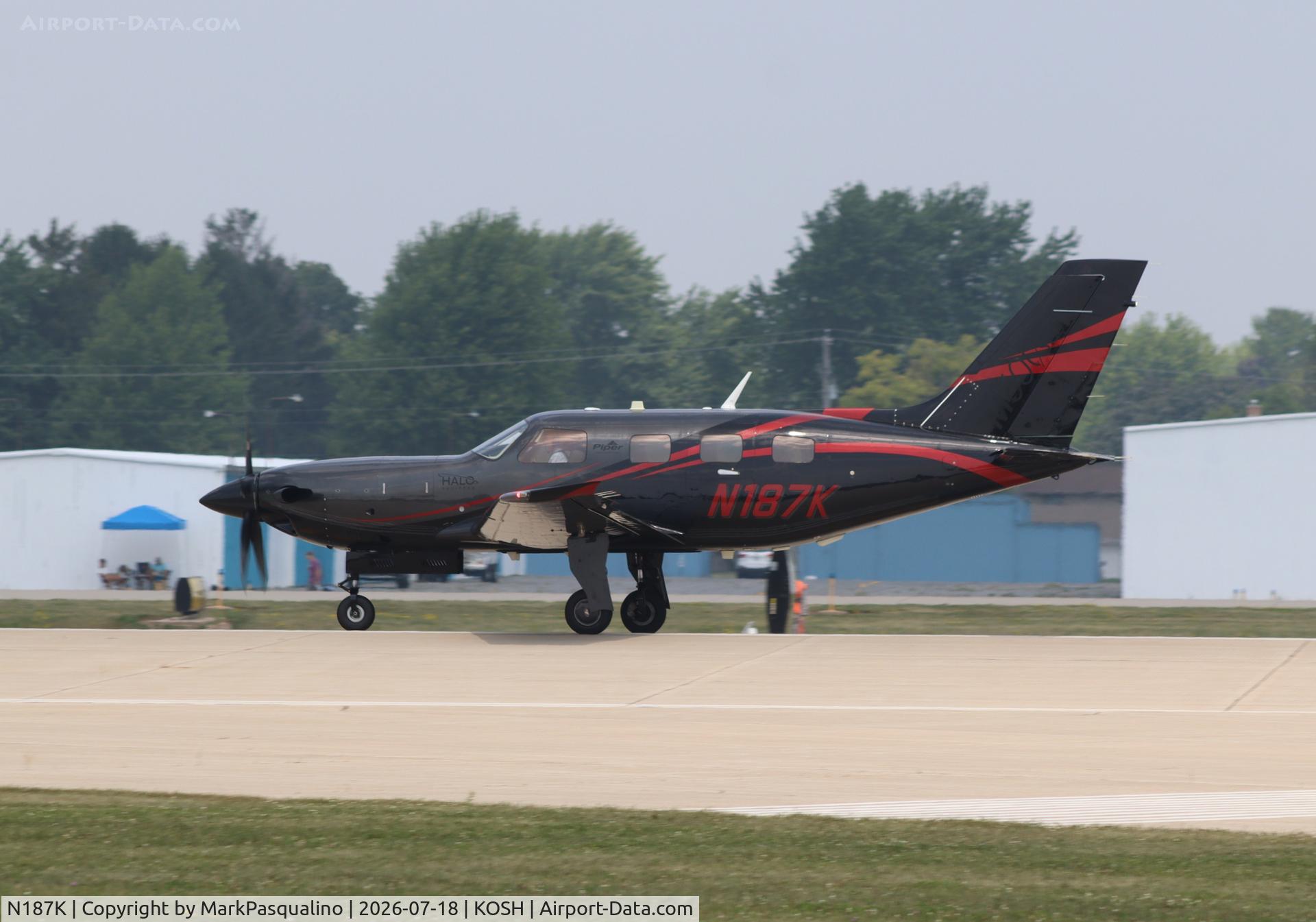 Aircraft N187K, 2021 Piper PA-46 600TP Meridian 600, c/n 4698186, Piper PA-46-600TP, at KOSH, photo by MarkPasqualino