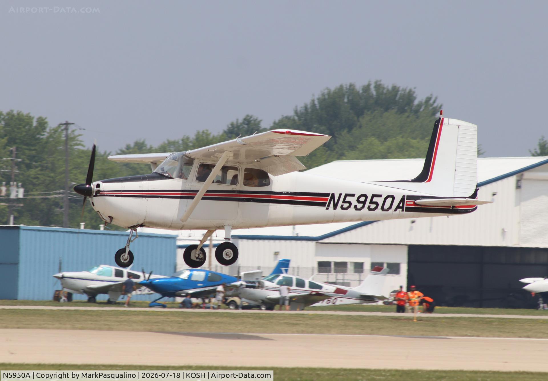 Aircraft N5950A, 1956 Cessna 172, c/n 28550, Cessna 172, at KOSH, photo by MarkPasqualino