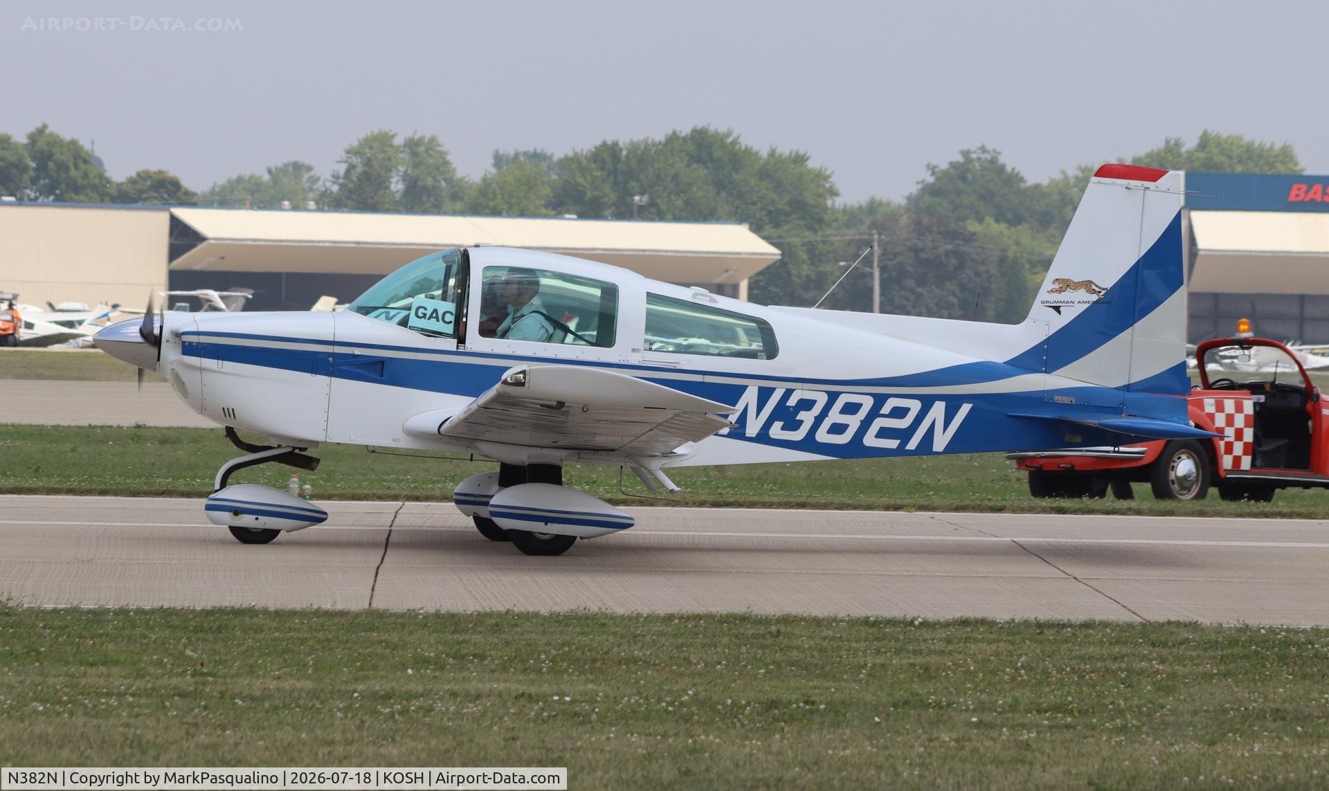 Aircraft N382N, 1977 Grumman American AA-5A Cheetah, c/n AA5A0519, Grumman American AA-5A, at KOSH, photo by MarkPasqualino