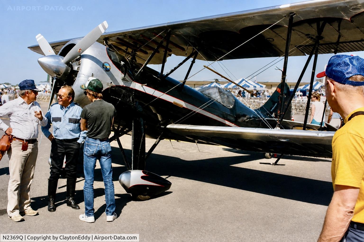 Aircraft N2369Q, 1940 Waco UPF-7, c/n 5387, Northern California airport early 1980's, photo by ClaytonEddy