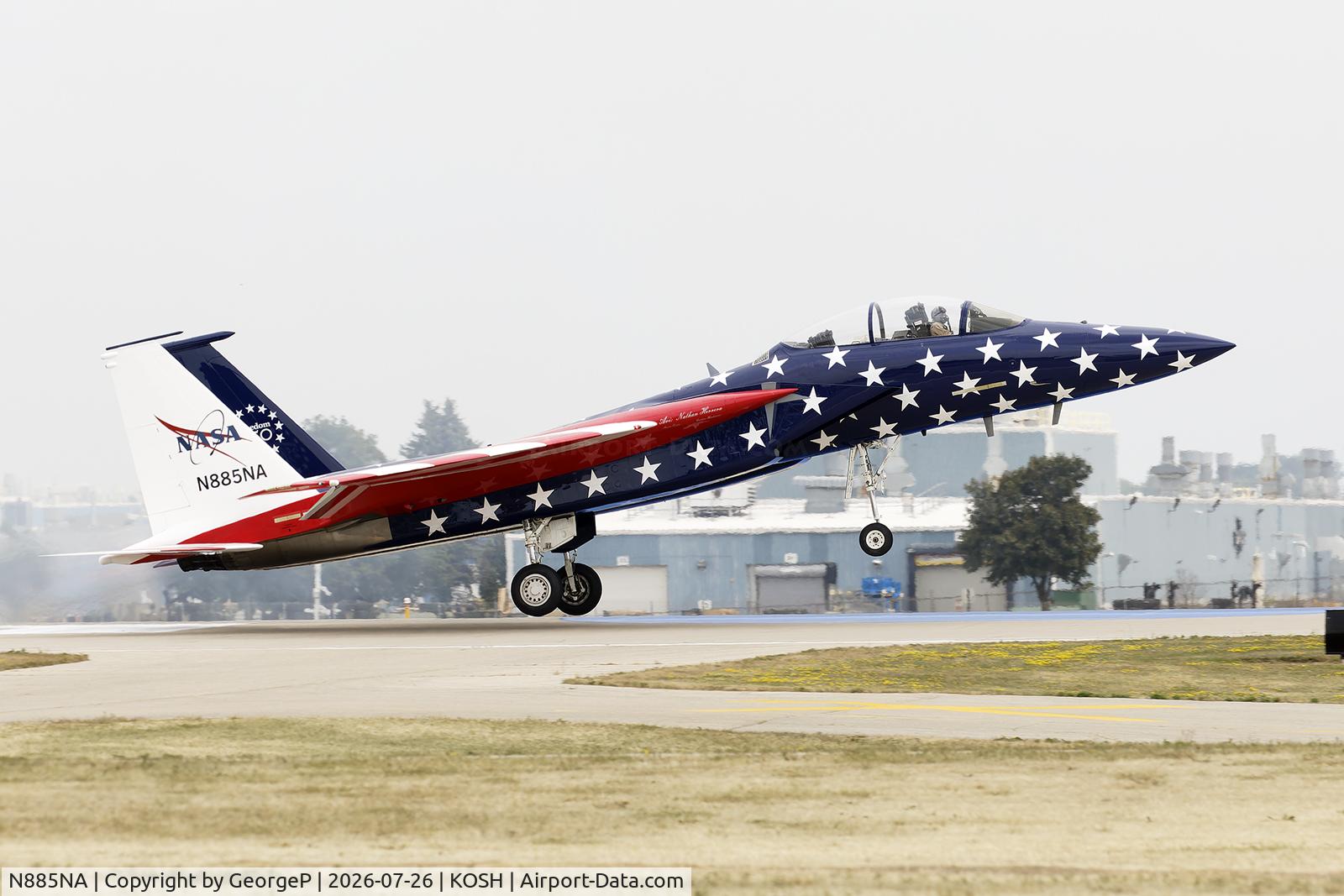 Aircraft N885NA, McDonnell Douglas F-15D Eagle, c/n 78-0565, Airventure 2026., at KOSH, photo by GeorgeP