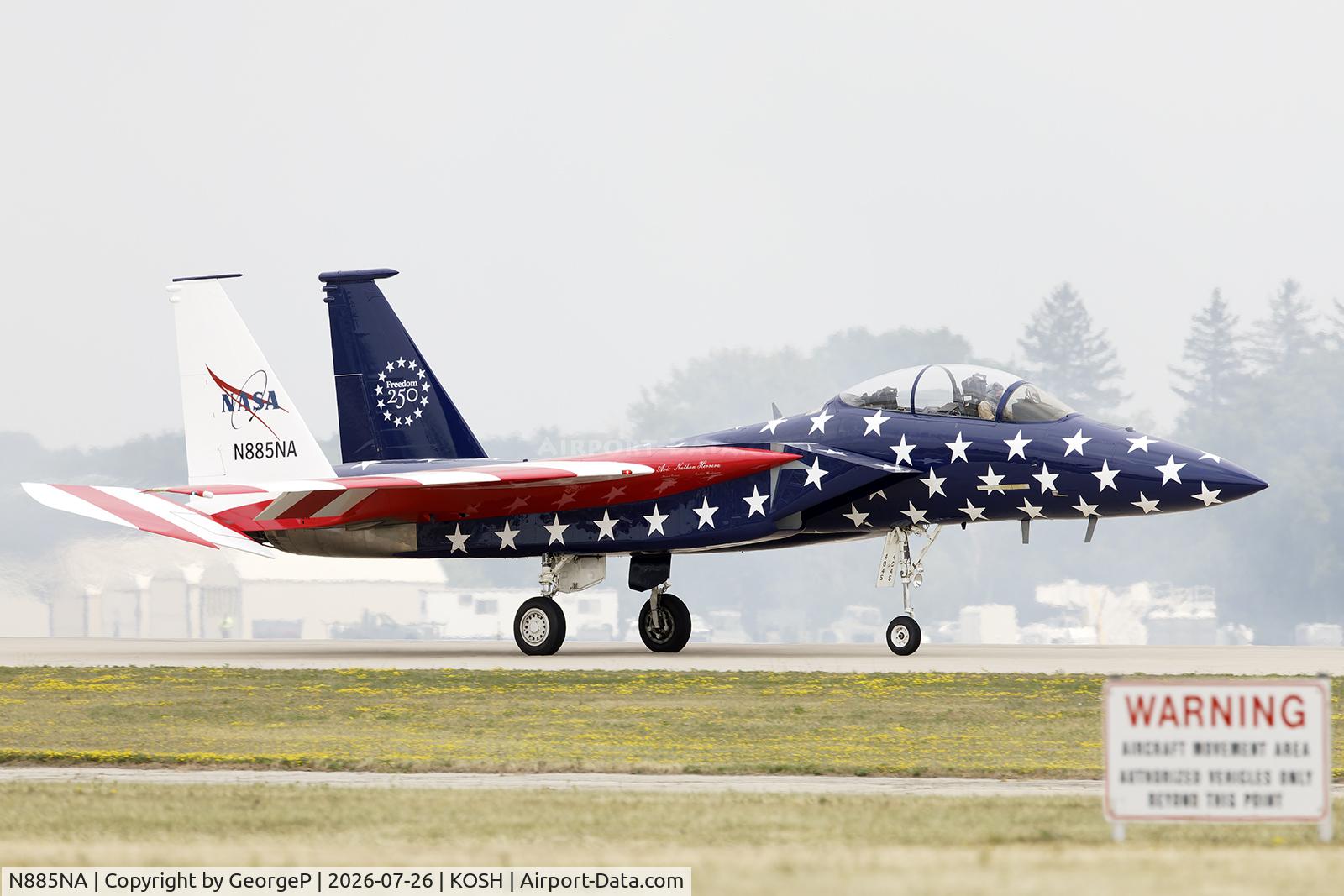 Aircraft N885NA, McDonnell Douglas F-15D Eagle, c/n 78-0565, Airventure 2026., at KOSH, photo by GeorgeP