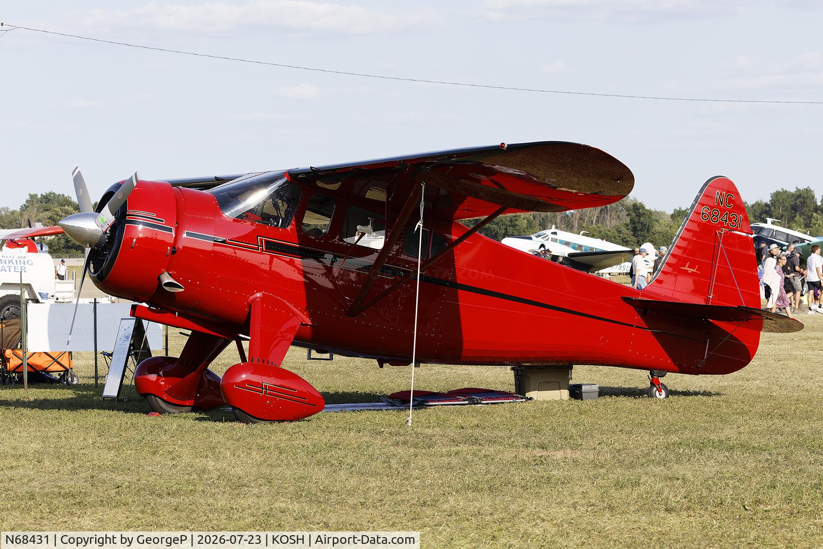 Aircraft N68431, 1943 Howard Aircraft DGA-15P, c/n 991, Airventure 2026., at KOSH, photo by GeorgeP