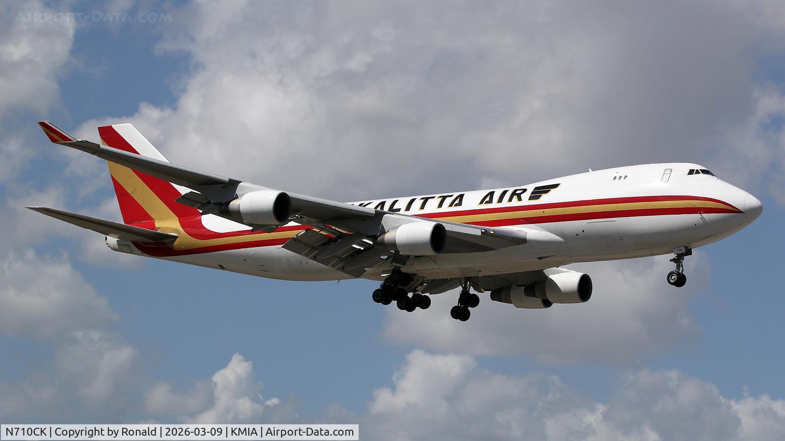 Aircraft N710CK, 1997 Boeing 747-4B5F/SCD, c/n 26406, at mia, at KMIA, photo by Ronald