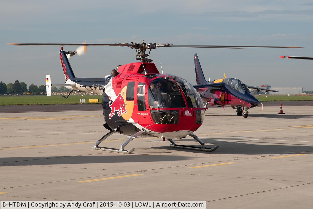 Aircraft D-HTDM, MBB Bo-105CB-4, c/n S-140, Flying Bulls Bo105, at LOWL, photo by Andy Graf