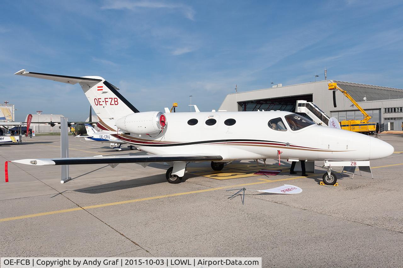 Aircraft OE-FCB, 2008 Cessna 510 Citation Mustang Citation Mustang, c/n 510-0044, Globeair Cessna 510, at LOWL, photo by Andy Graf