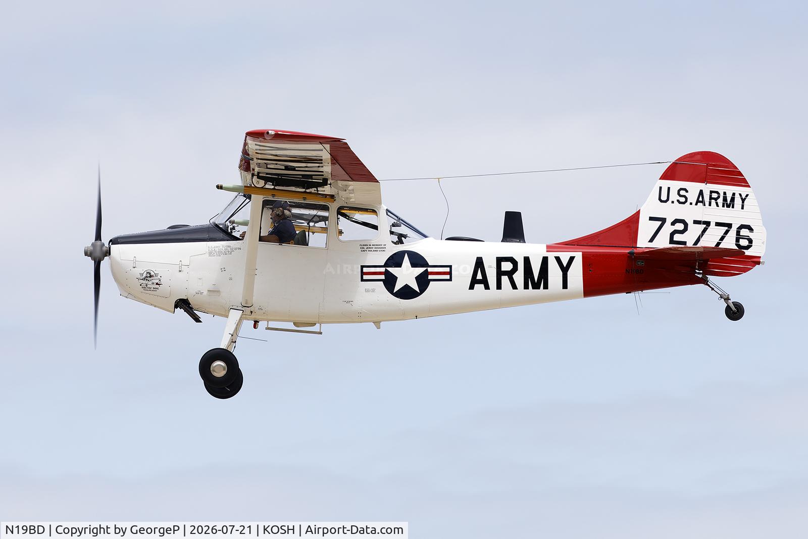 Aircraft N19BD, 1971 Cessna 305B, c/n 23954, Airventure 2026., at KOSH, photo by GeorgeP