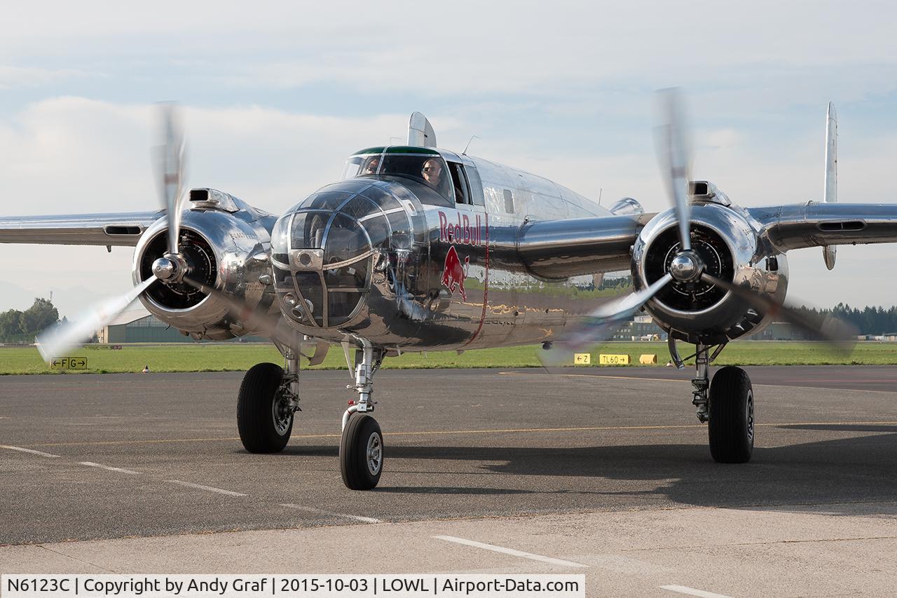 Aircraft N6123C, 1945 North American B-25J-30-NC Mitchell Mitchell, c/n 108-47647, Flying Bulls B25, at LOWL, photo by Andy Graf