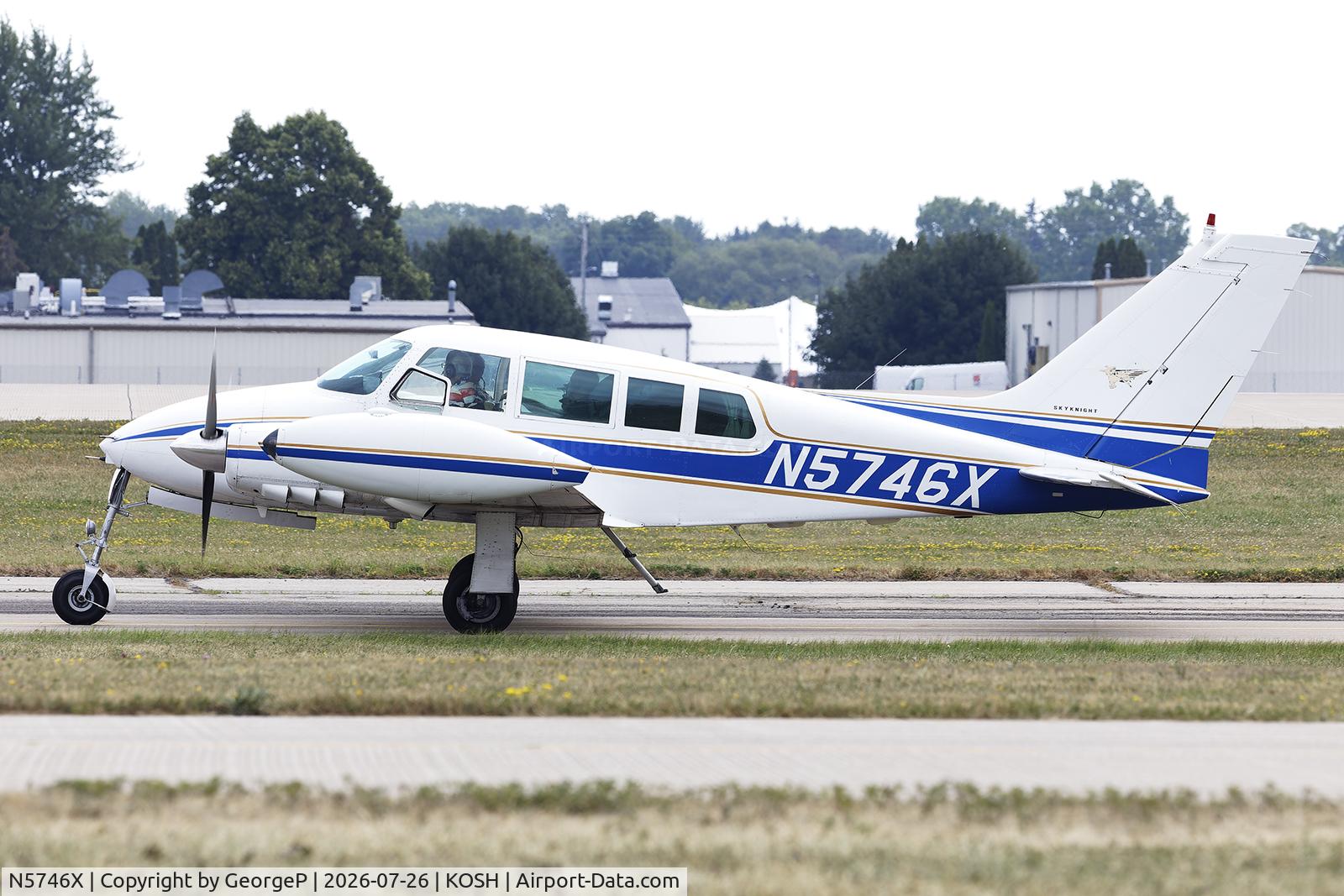 Aircraft N5746X, 1961 Cessna 320 Skyknight, c/n 320-0046, Airventure 2026., at KOSH, photo by GeorgeP