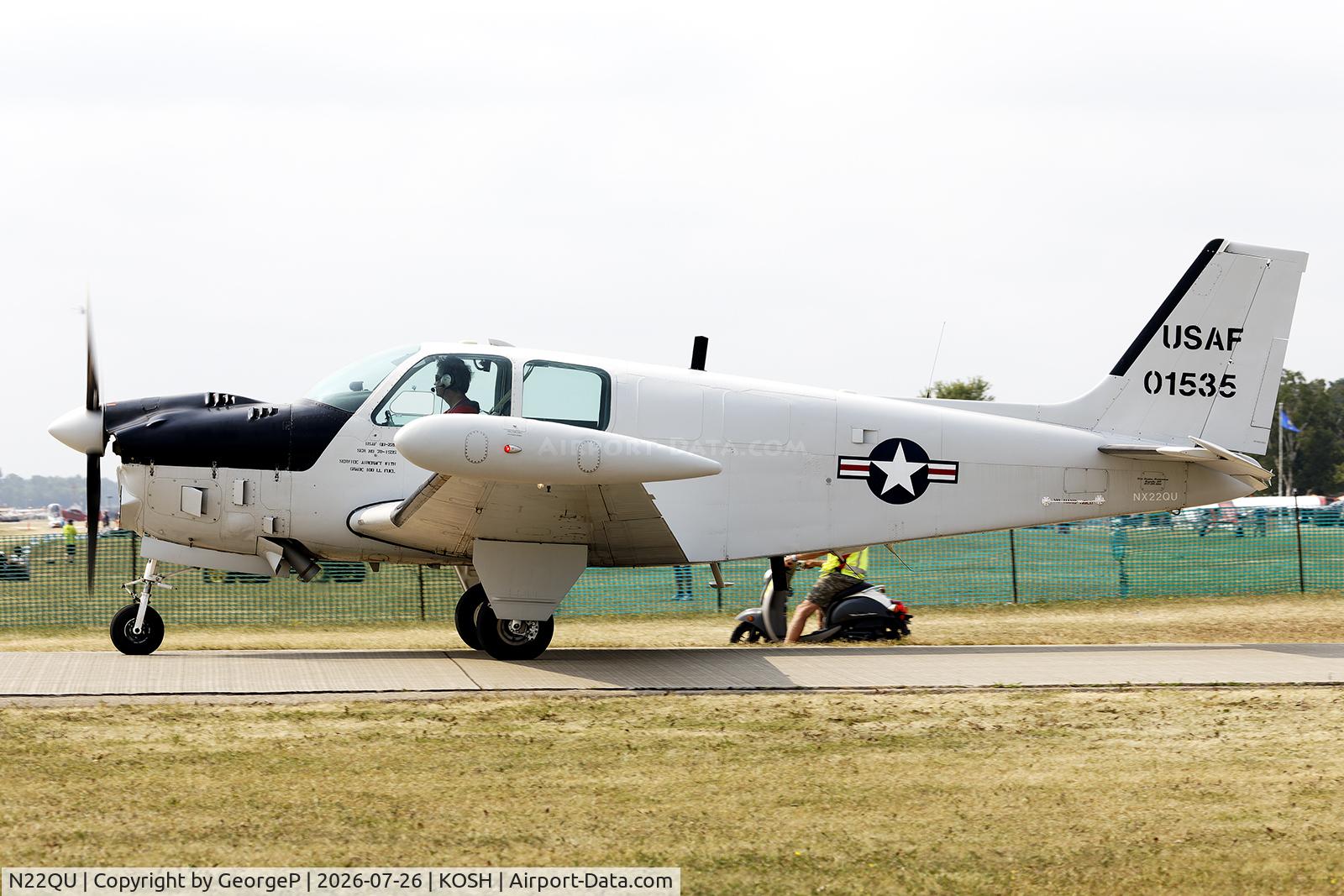 Aircraft N22QU, 1970 Beech 1079, c/n EB-14, Airventure 2026., at KOSH, photo by GeorgeP