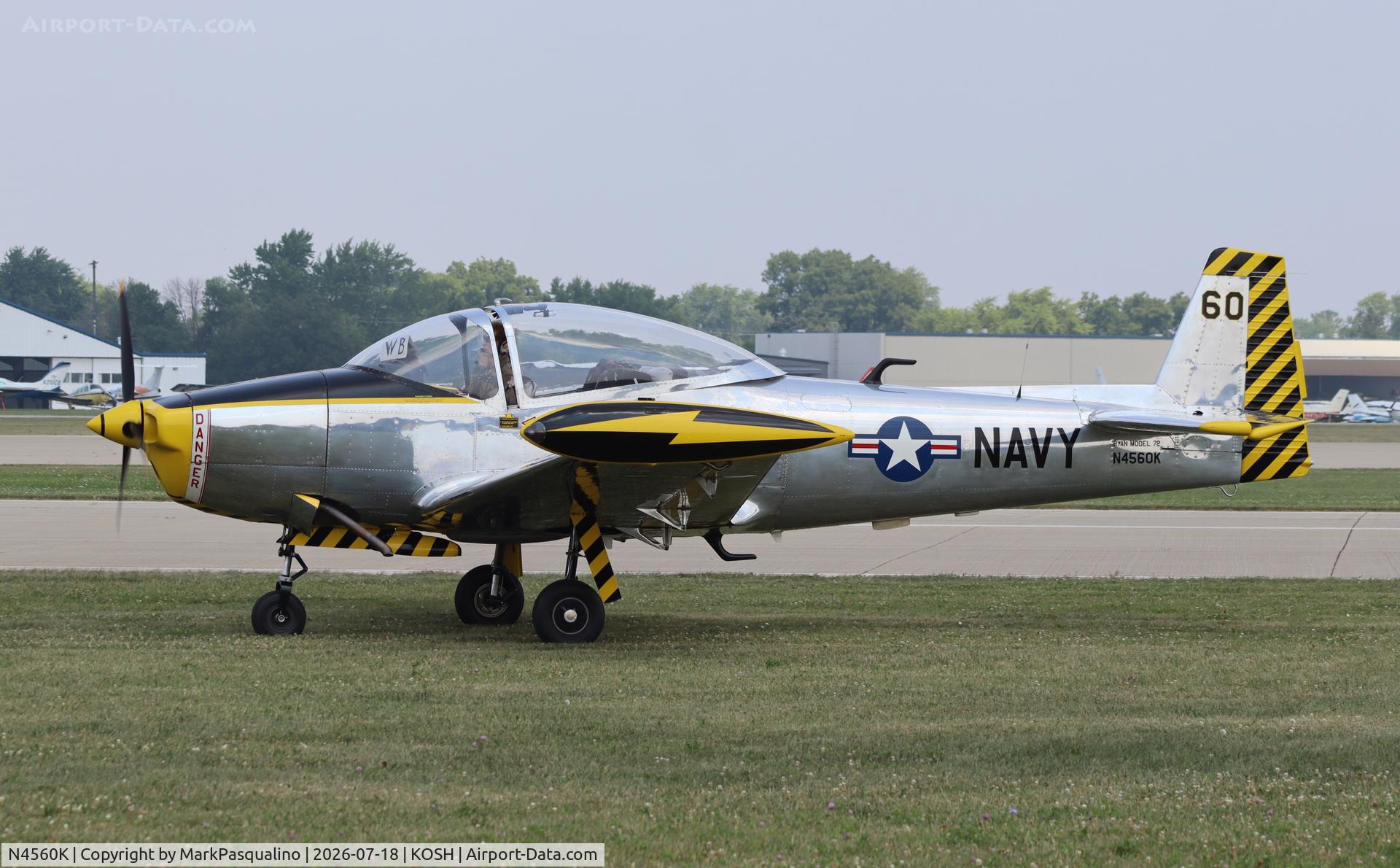 Aircraft N4560K, 1948 Ryan Navion A, c/n NAV-4-1560, Ryan Navion A, at KOSH, photo by MarkPasqualino