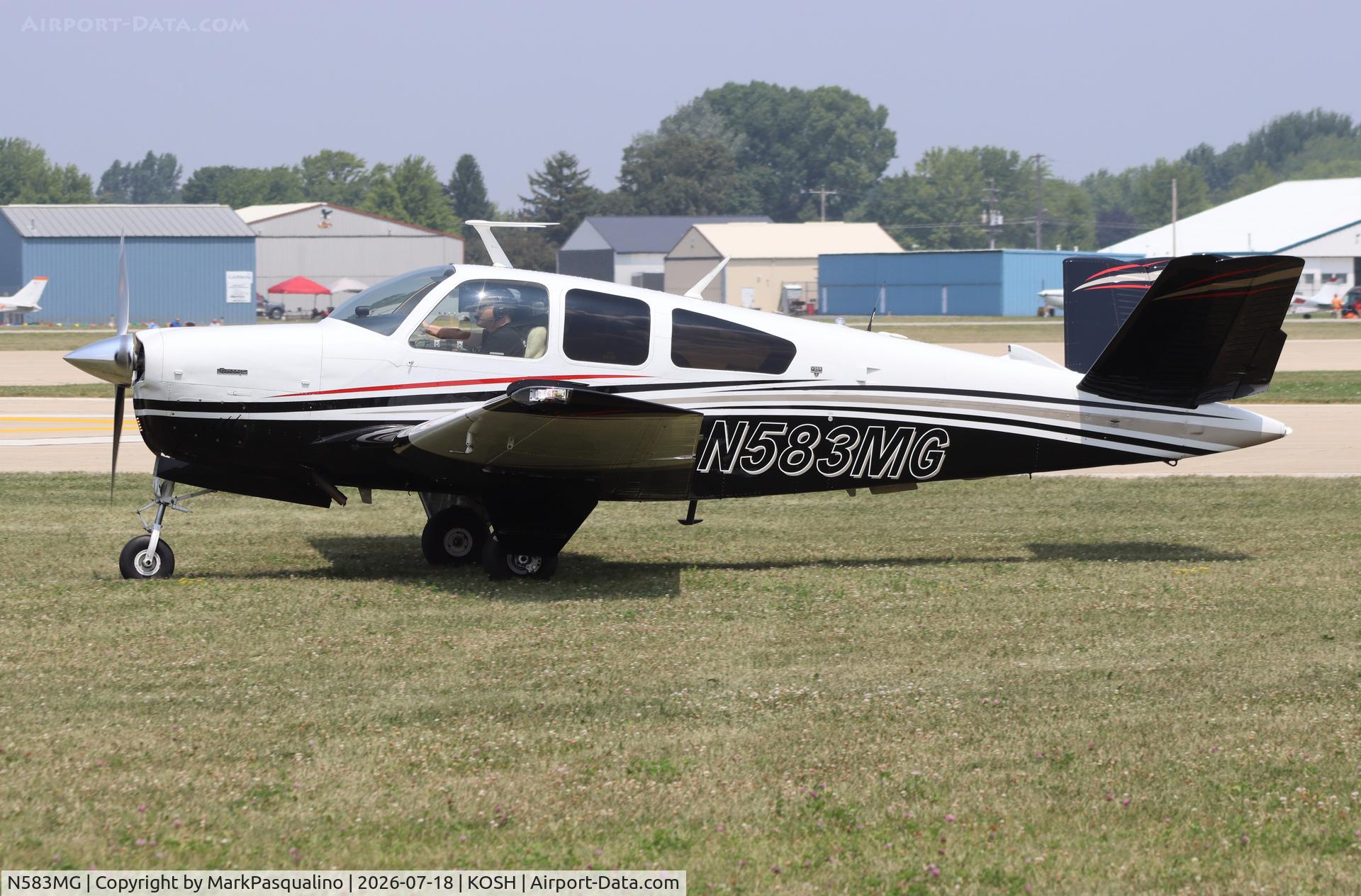 Aircraft N583MG, 1978 Beech V35B Bonanza, c/n D-10177, Beech V35B, at KOSH, photo by MarkPasqualino