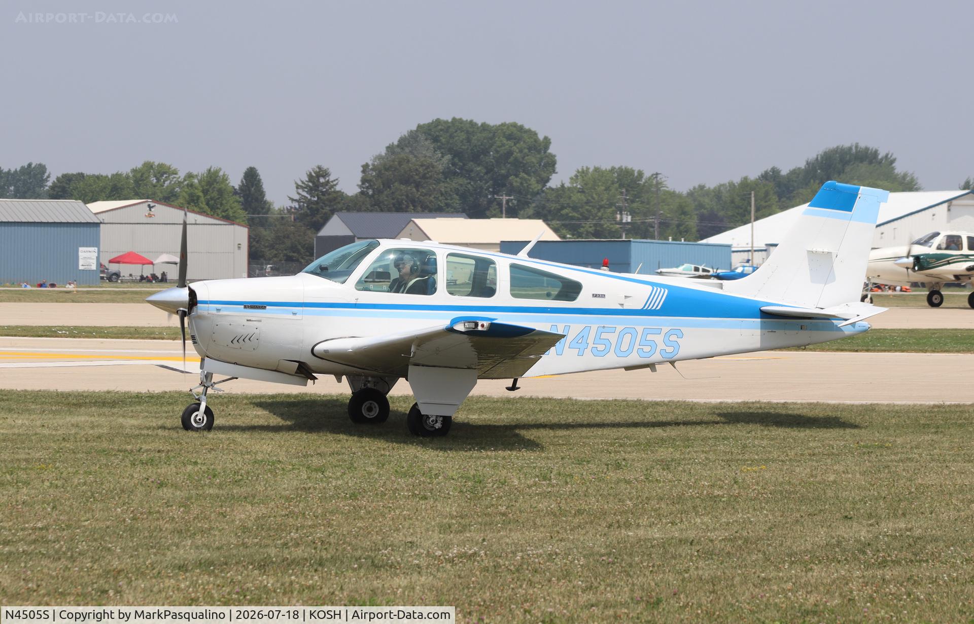 Aircraft N4505S, 1975 Beech F33A Bonanza, c/n CE-596, Beech F33A, at KOSH, photo by MarkPasqualino