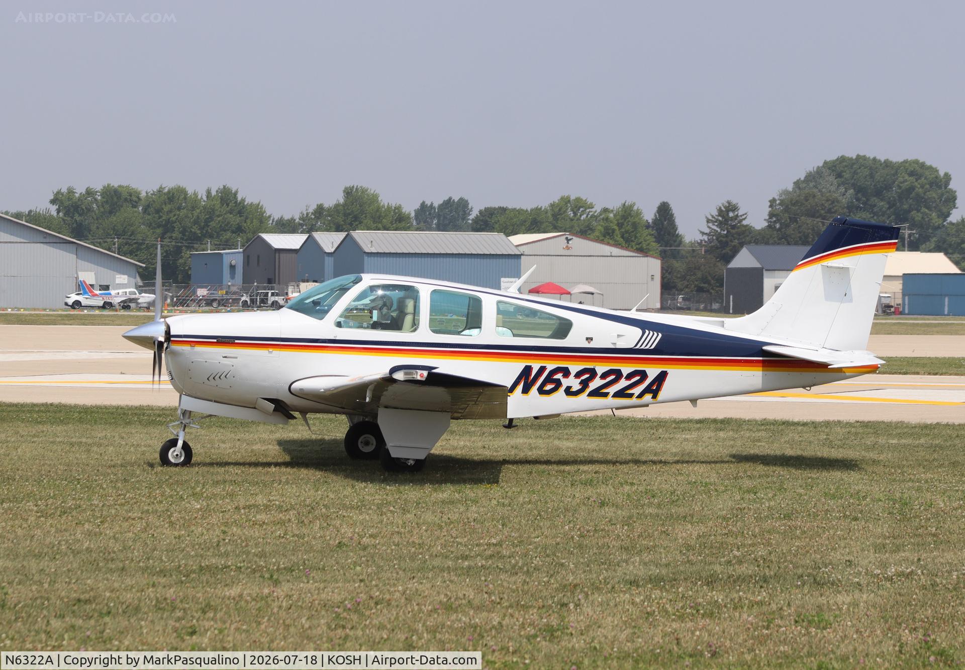 Aircraft N6322A, 1982 Beech F33A Bonanza, c/n CE-998, Beech F33A, at KOSH, photo by MarkPasqualino
