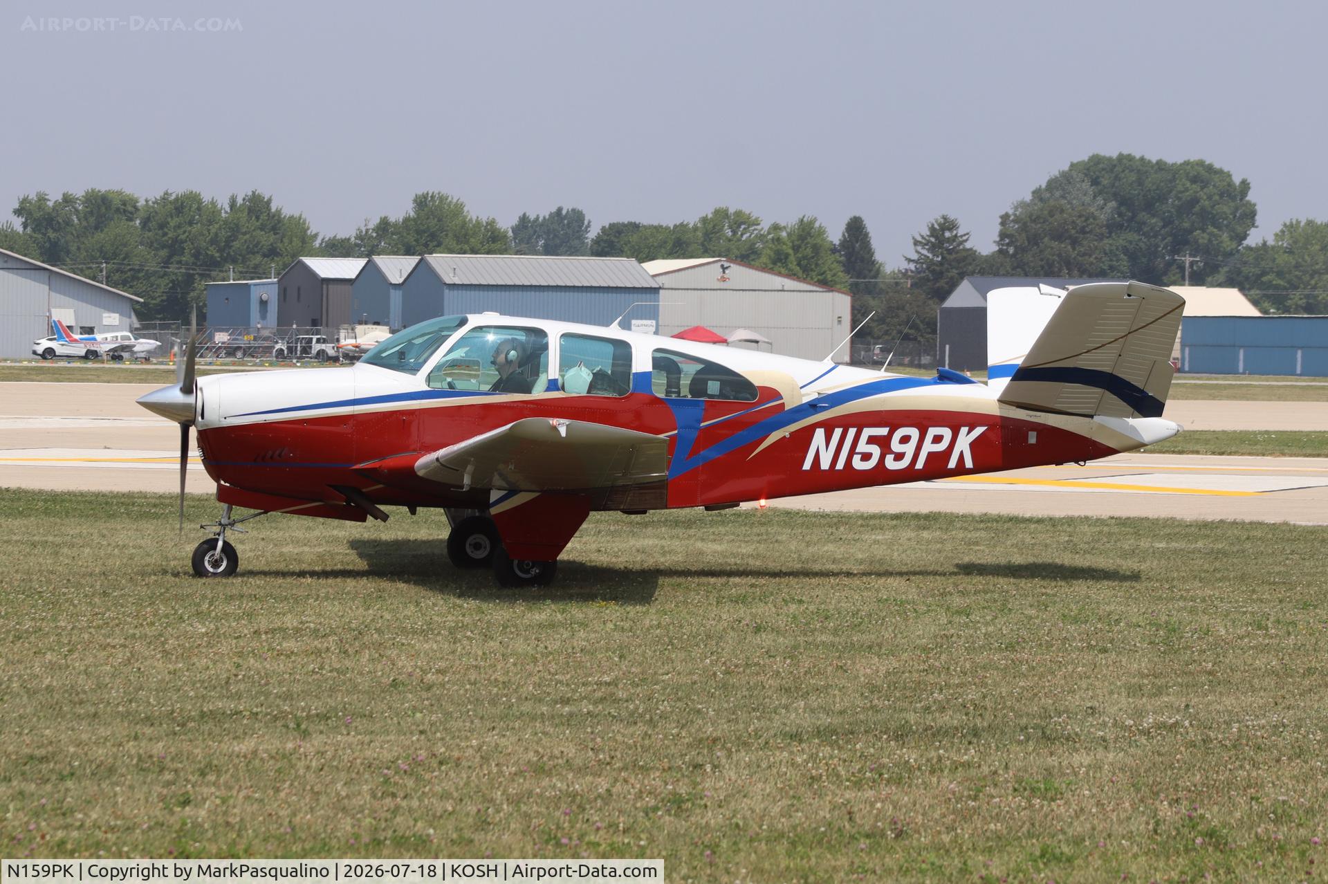 Aircraft N159PK, 1957 Beech J35 Bonanza, c/n D-5363, Beech j35, at KOSH, photo by MarkPasqualino