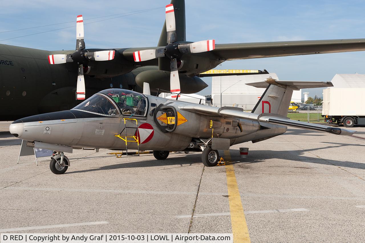 Aircraft D RED, Saab 105OE, c/n 105424, Austrian Airforce Saab 105OE, at LOWL, photo by Andy Graf