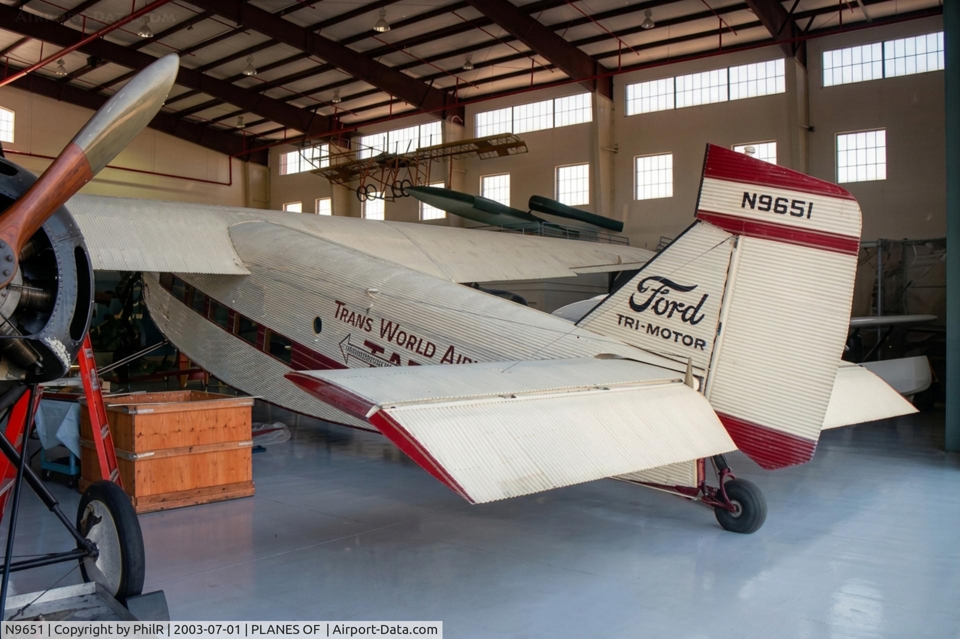 Aircraft N9651, 1929 Ford 5-AT-B Tri-Motor, c/n 34, N9651 1929 Ford 5-AT-B Tri Motor TWA Polk City, at PLANES OF, photo by PhilR