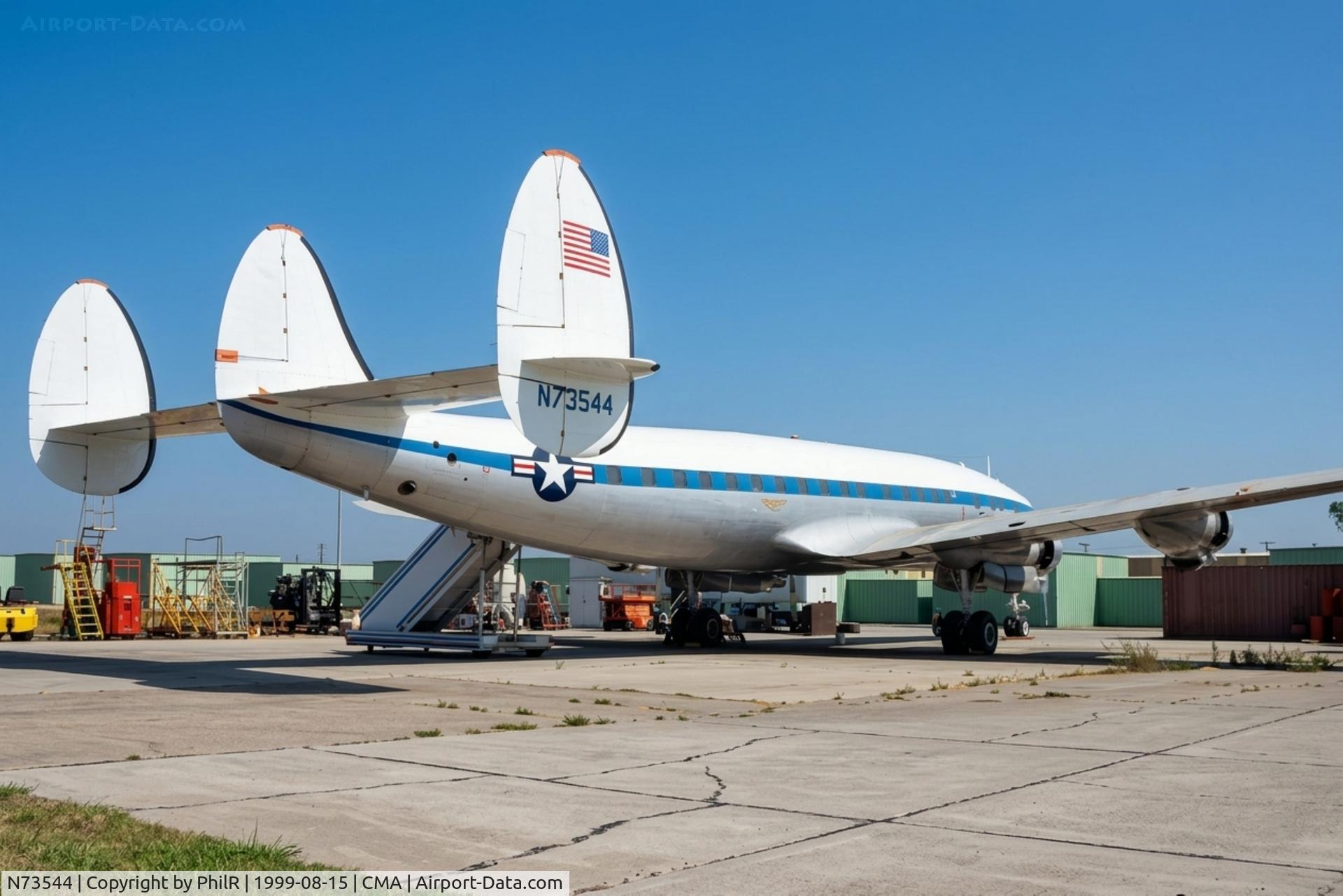 Aircraft N73544, 1955 Lockheed C-121C Super Constellation (L-1049F), c/n 1049F-4175, N73544 1955 Lockheed C-121C Camarillo, at CMA, photo by PhilR