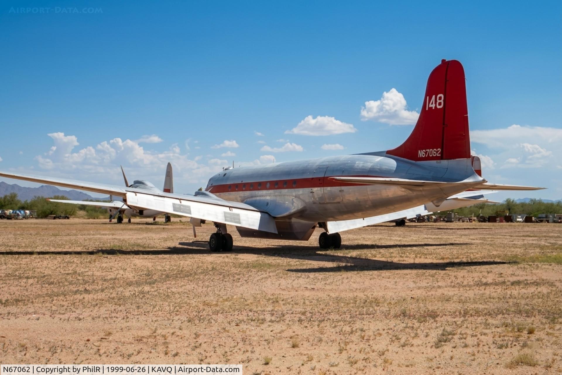 Aircraft N67062, 1945 Douglas C-54D-5-DC Skymaster (DC-4), c/n 10741, N67062 C-54 Skymaster Avra Valley, at KAVQ, photo by PhilR