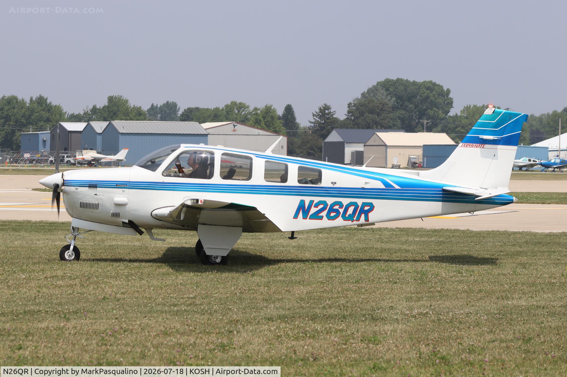 Aircraft N26QR, 1979 Beech A36TC Bonanza 36, c/n EA-19, Beech A36TC, at KOSH, photo by MarkPasqualino