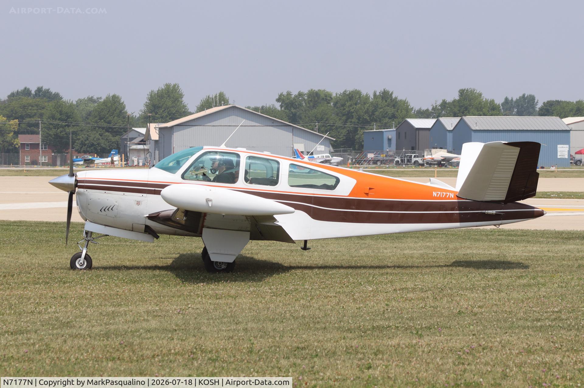 Aircraft N7177N, 1968 Beech V35A Bonanza, c/n D-8702, Beech V35A, at KOSH, photo by MarkPasqualino