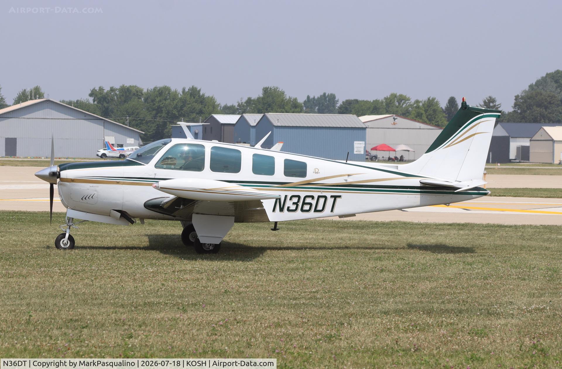 Aircraft N36DT, 1979 Beech A36 Bonanza 36, c/n E-1496, Beech A36, at KOSH, photo by MarkPasqualino