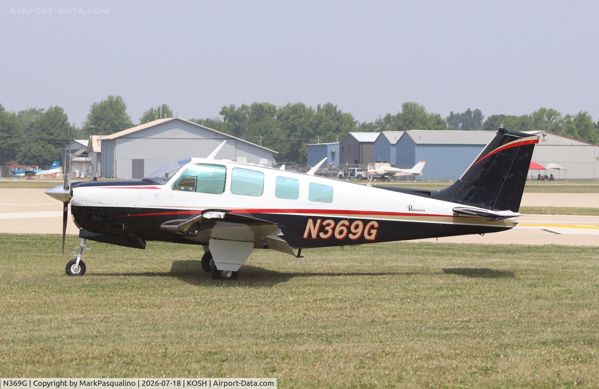 Aircraft N369G, 1968 Beech 36 Bonanza, c/n E-44, Beech 36, at KOSH, photo by MarkPasqualino