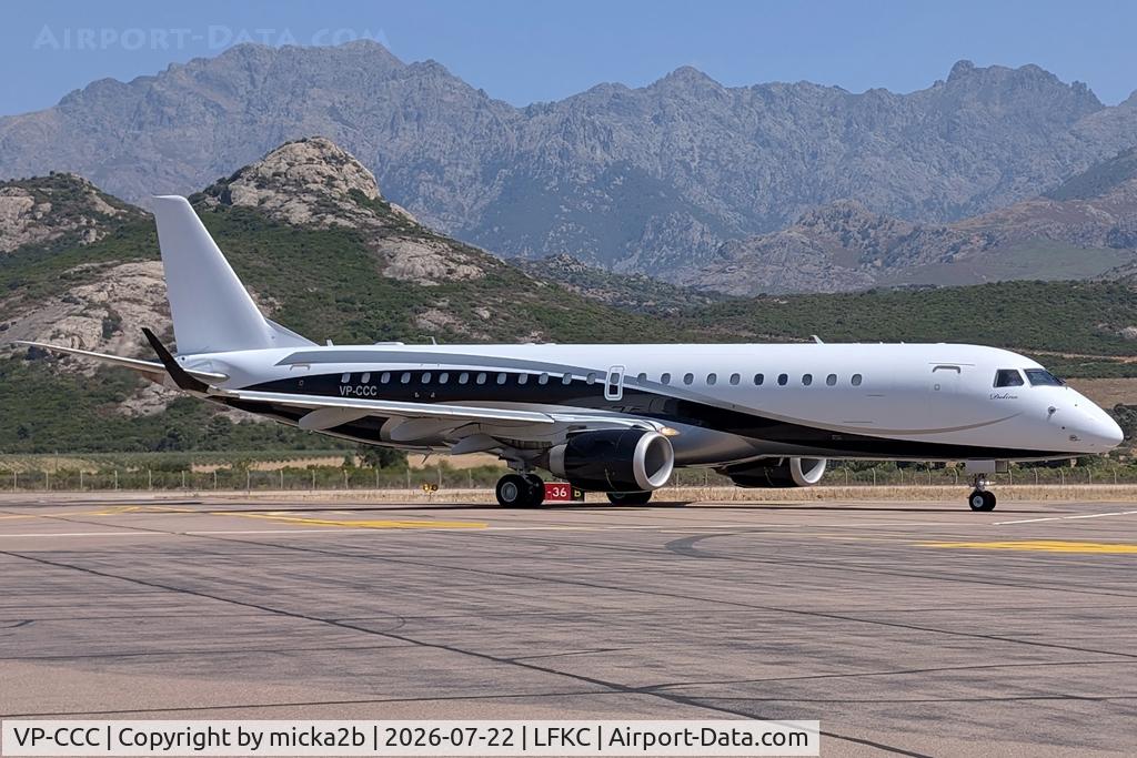 Aircraft VP-CCC, 2011 Embraer ERJ-190-100ECJ Lineage 1000, c/n 19000278, Taxiing, at LFKC, photo by micka2b