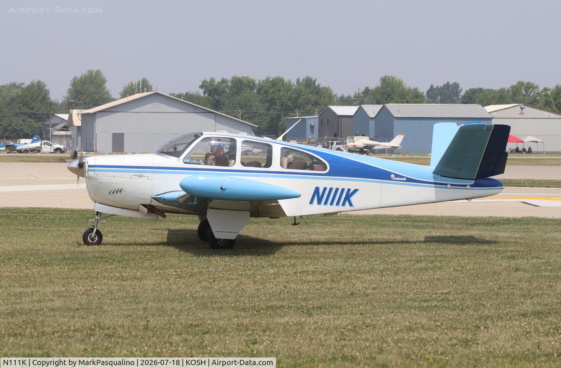 Aircraft N111K, 1961 Beech N35 Bonanza, c/n D-6786, Beech N35, at KOSH, photo by MarkPasqualino