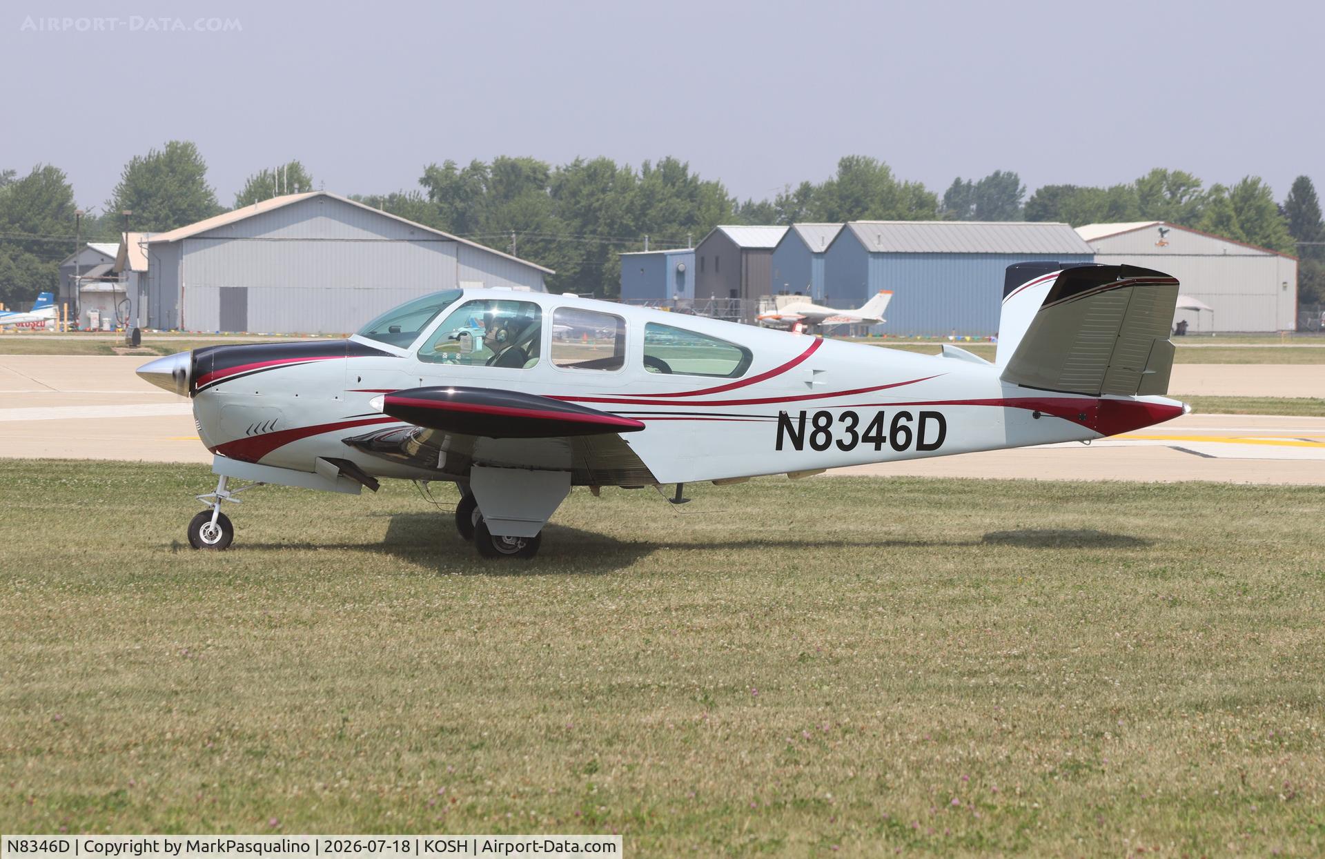 Aircraft N8346D, 1958 Beech J35 Bonanza, c/n D-5447, Beech J35, at KOSH, photo by MarkPasqualino