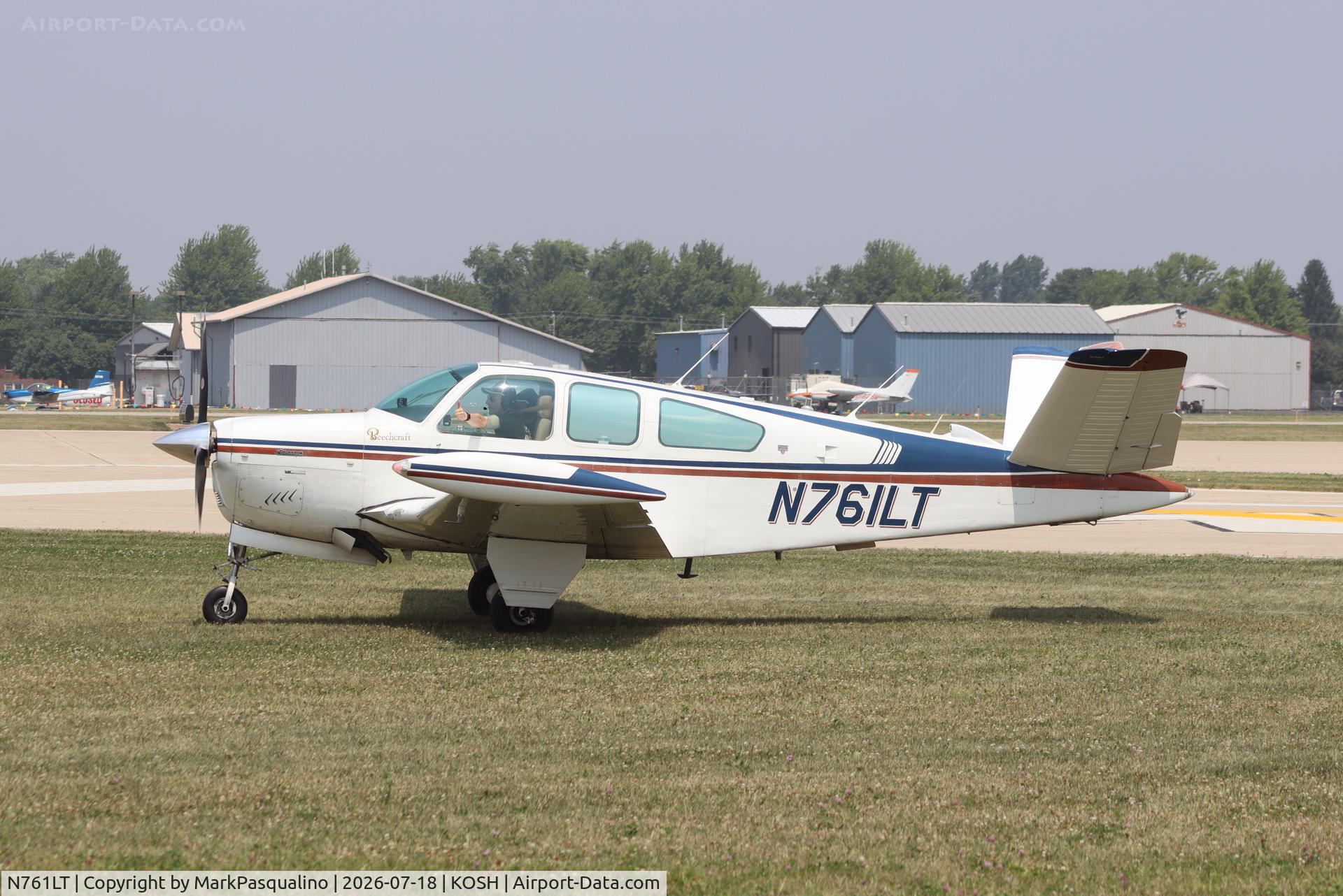 Aircraft N761LT, 1978 Beech V35B Bonanza, c/n D-10187, Beech V35B, at KOSH, photo by MarkPasqualino