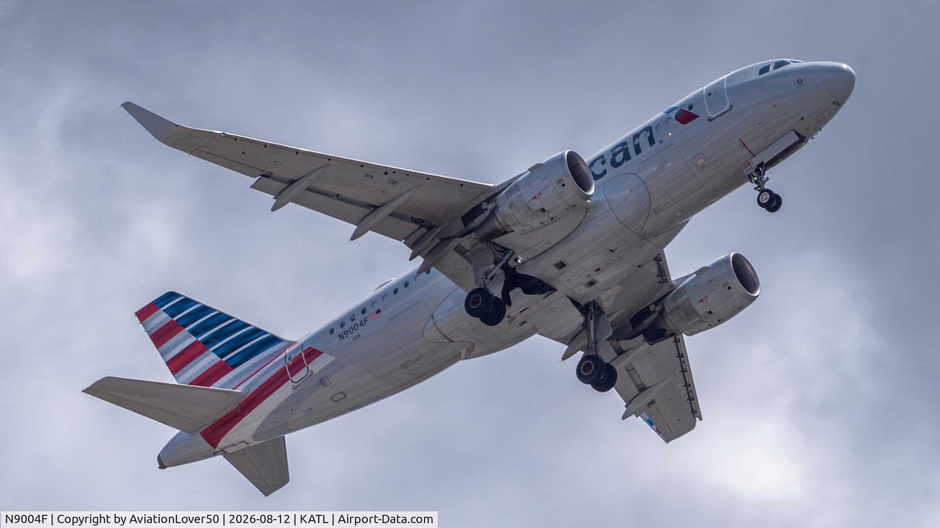 Aircraft N9004F, 2013 Airbus A319-115, c/n 5745, American A319, at KATL, photo by AviationLover50