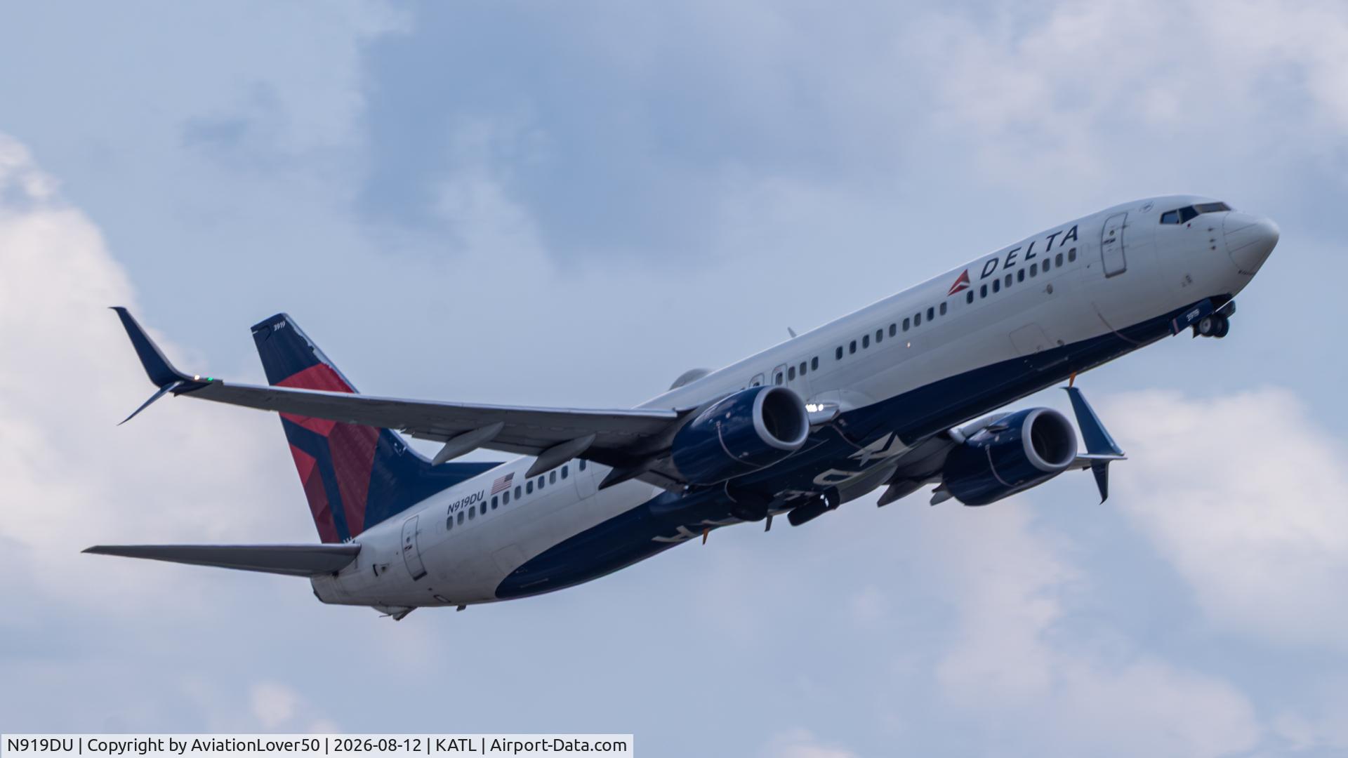 Aircraft N919DU, 2019 Boeing 737-900/ER, c/n 63531 l/n 7412, Delta 739ER, at KATL, photo by AviationLover50
