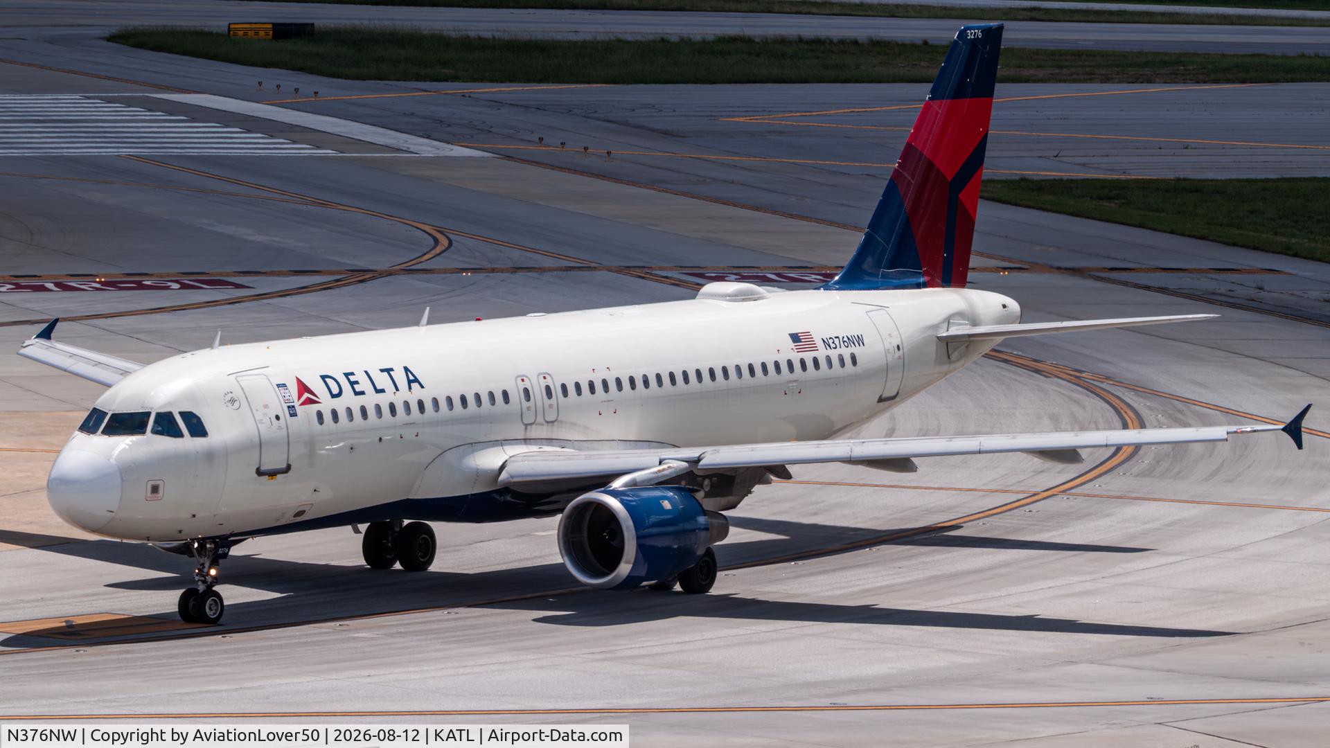 Aircraft N376NW, 2002 Airbus A320-212, c/n 1812, Delta A320, at KATL, photo by AviationLover50