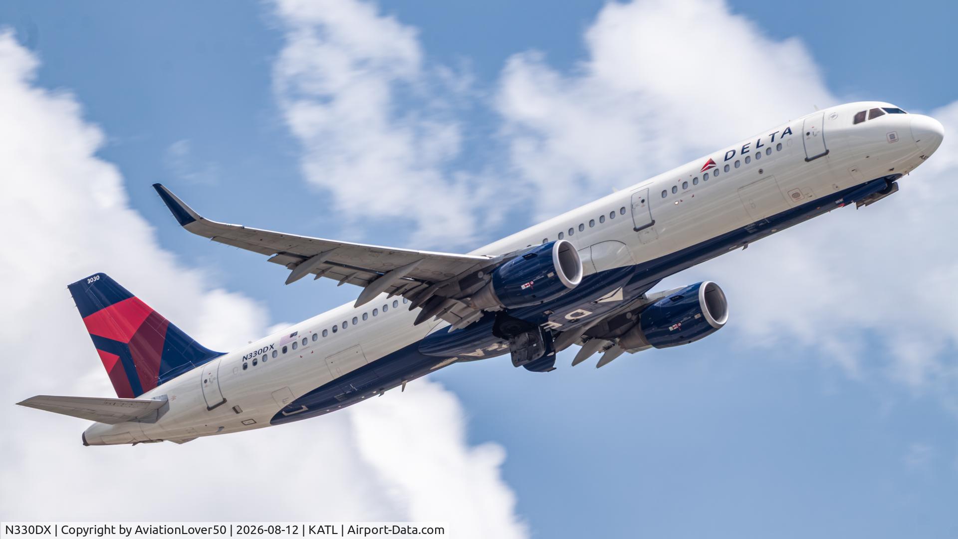 Aircraft N330DX, 2017 Airbus A321-211, c/n 7896, Delta A321, at KATL, photo by AviationLover50