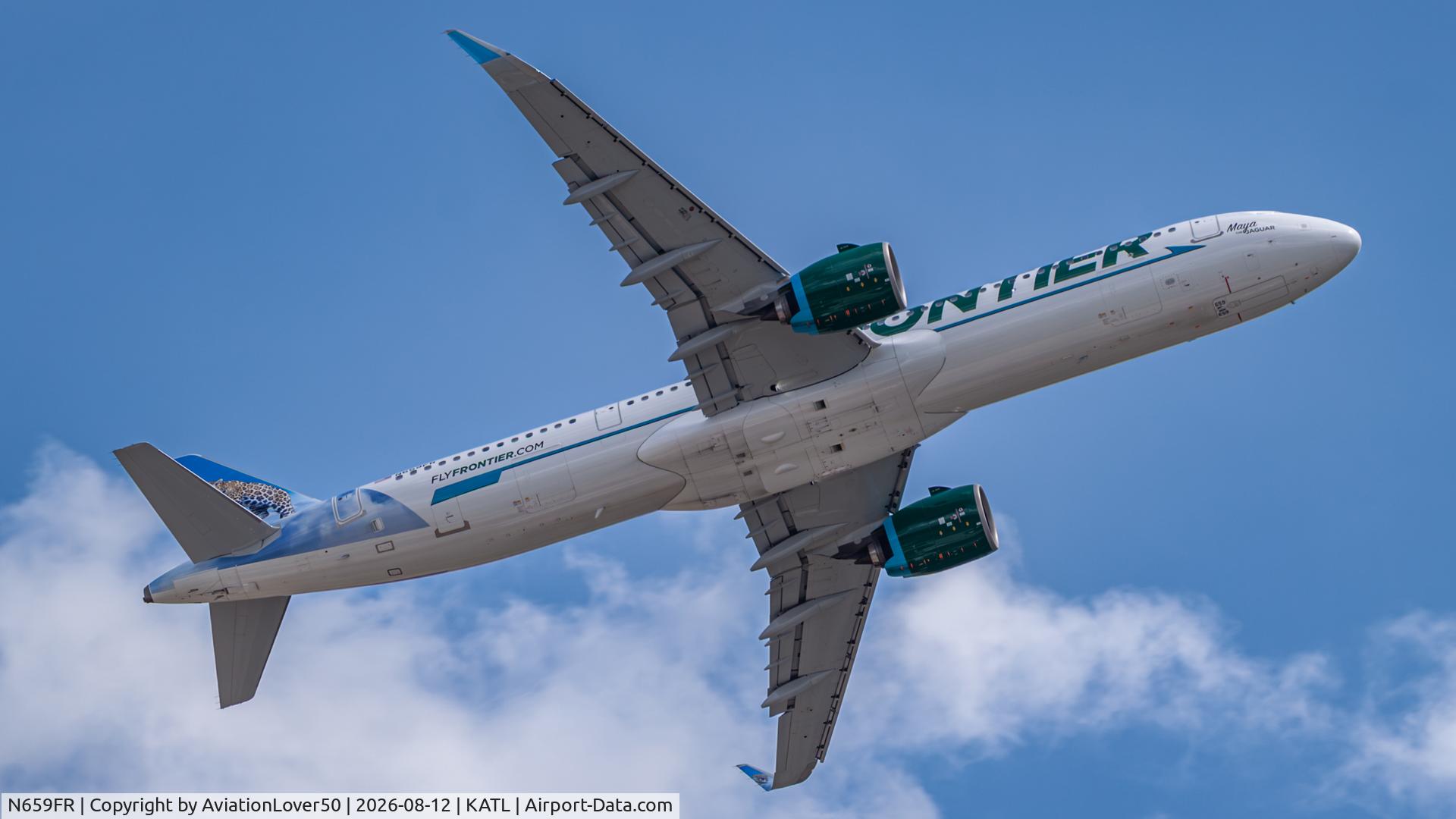 Aircraft N659FR, 2026 Airbus S A S A321-271NX, c/n 12905, Airbus A321neo, at KATL, photo by AviationLover50