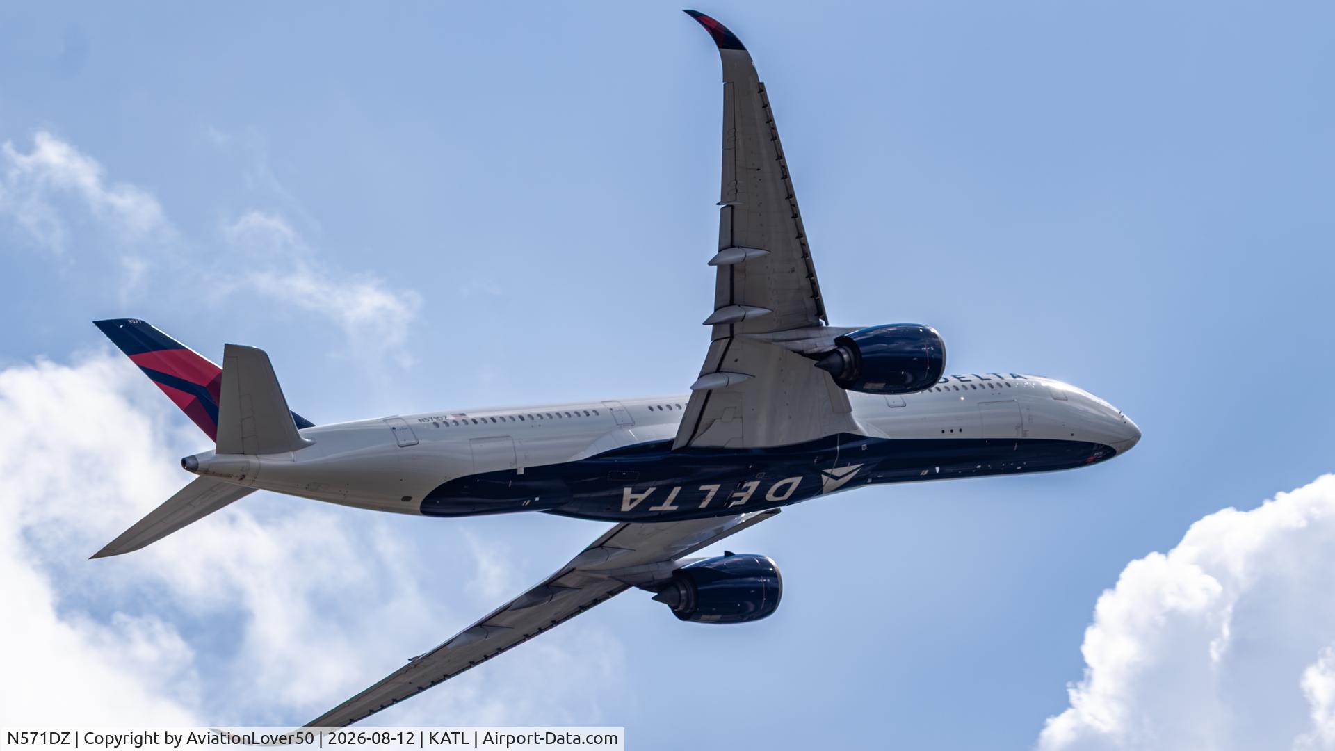 Aircraft N571DZ, 2016 Airbus A350-941, c/n 0064, Delta A359, at KATL, photo by AviationLover50