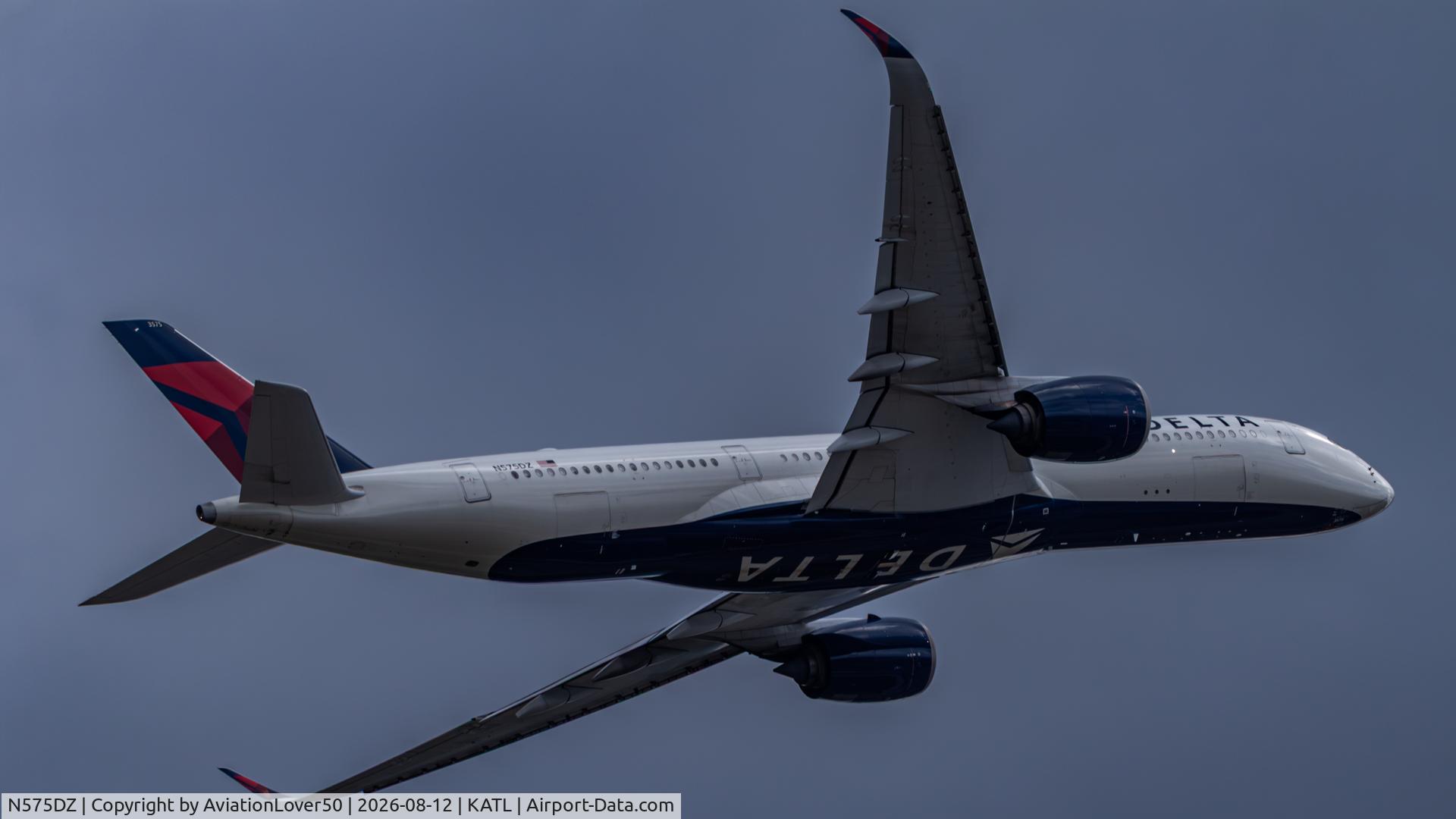 Aircraft N575DZ, 2019 Airbus A350-941, c/n 282, Delta A359, at KATL, photo by AviationLover50