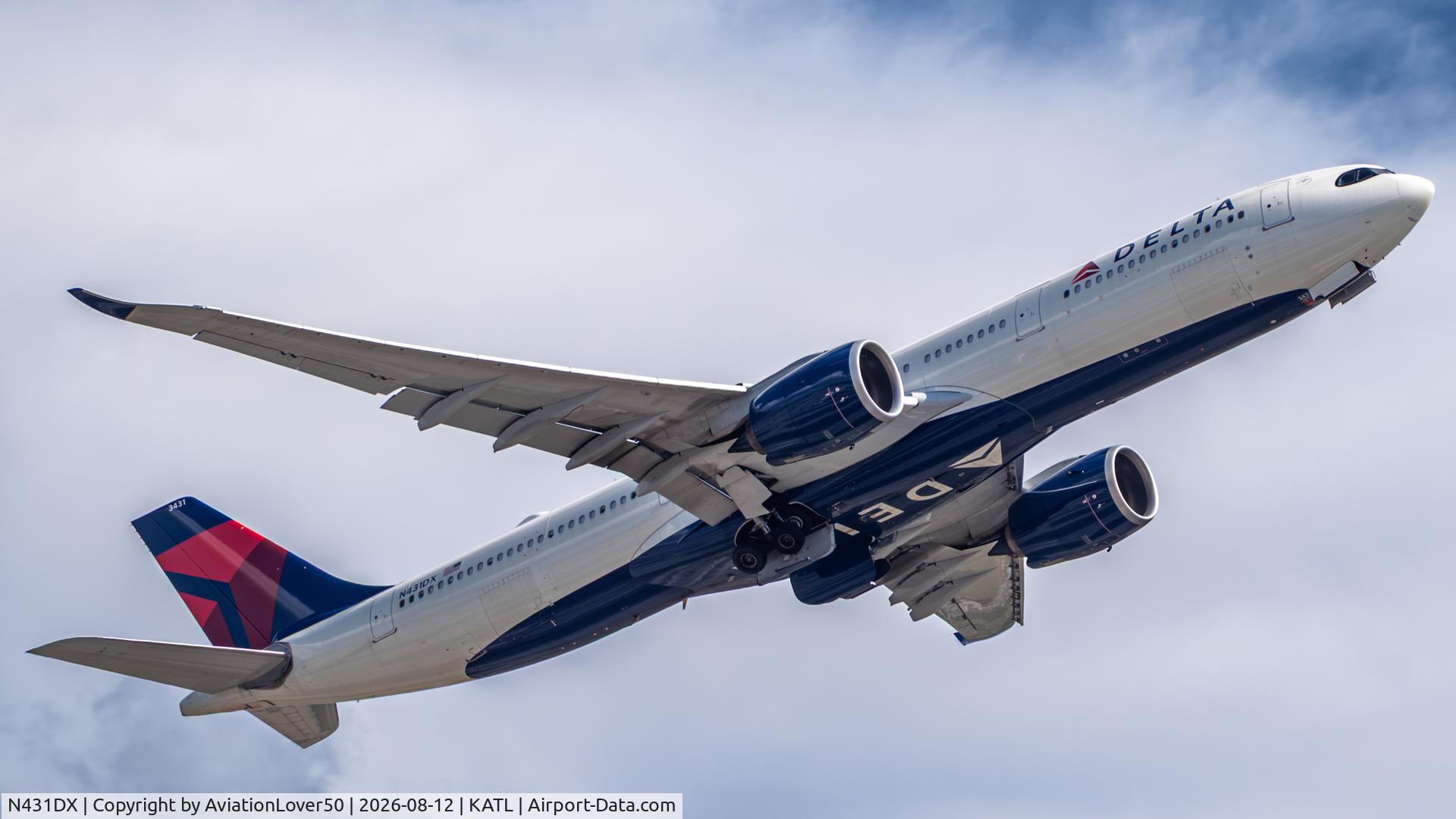 Aircraft N431DX, 2024 Airbus A330-941, c/n 2073, Delta A339, at KATL, photo by AviationLover50