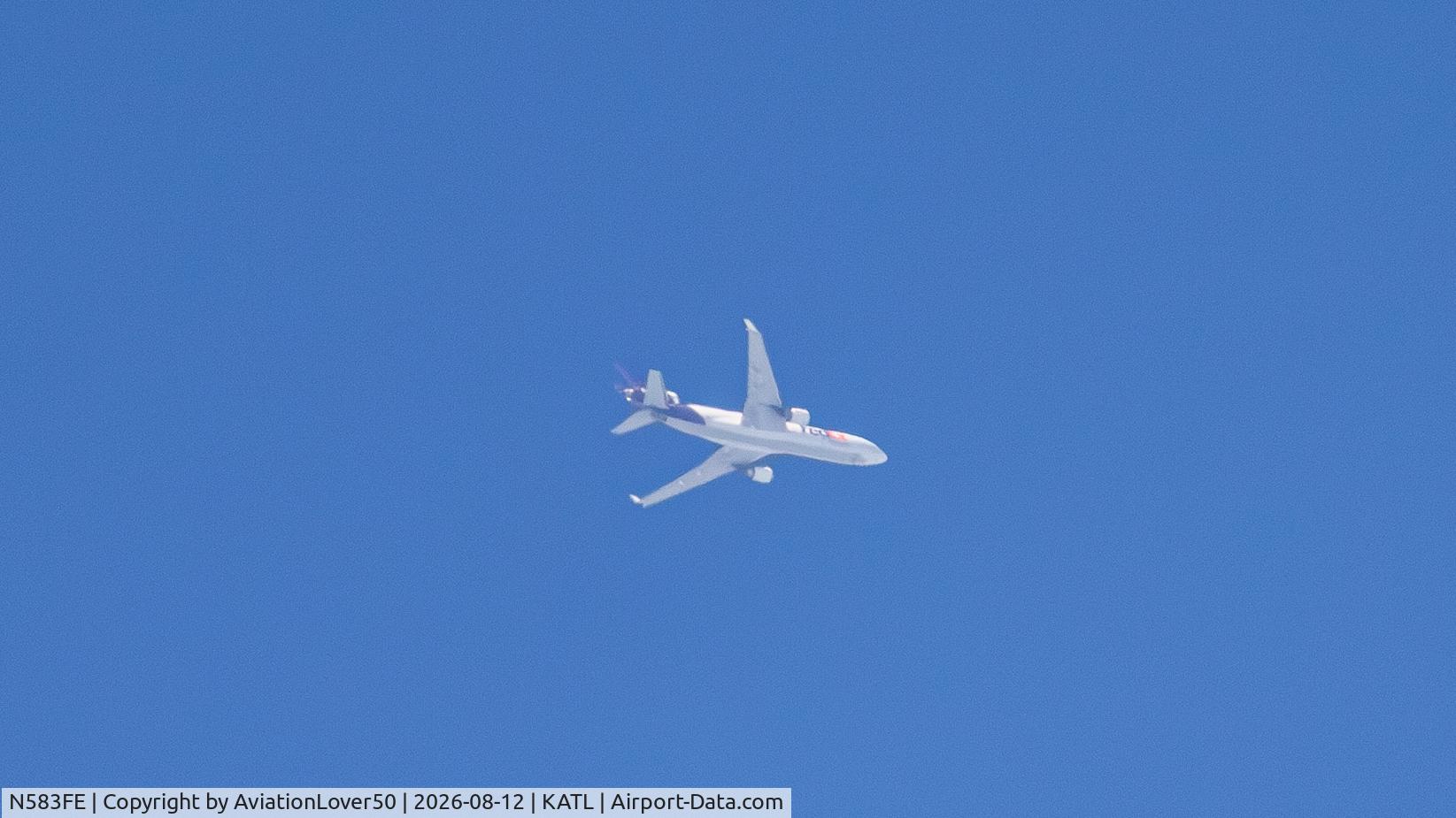 Aircraft N583FE, 1991 McDonnell Douglas MD-11F, c/n 48421, FedEx MD-11F, at KATL, photo by AviationLover50