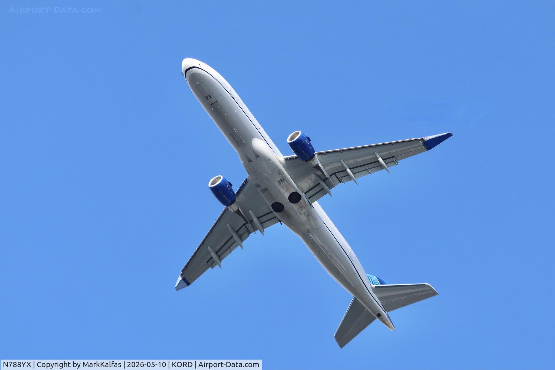 Aircraft N788YX, 2025 Embraer 175LR (ERJ-170-200LR), c/n 1701009, E75L Republic Airways / United Express Embraer 175LR N788YX, departing 28R KORD, at KORD, photo by MarkKalfas